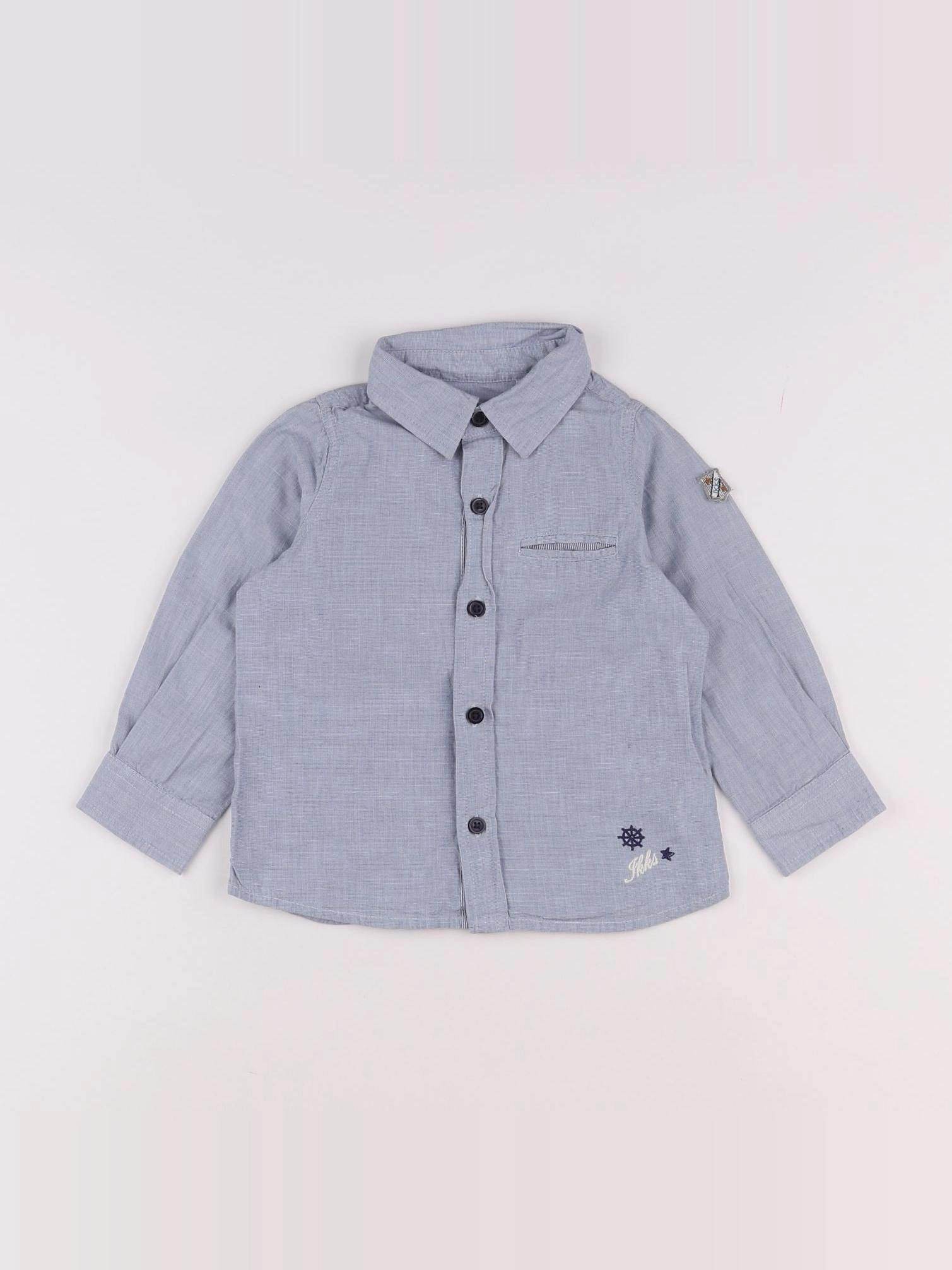 IKKS - chemise bleu - 12 mois