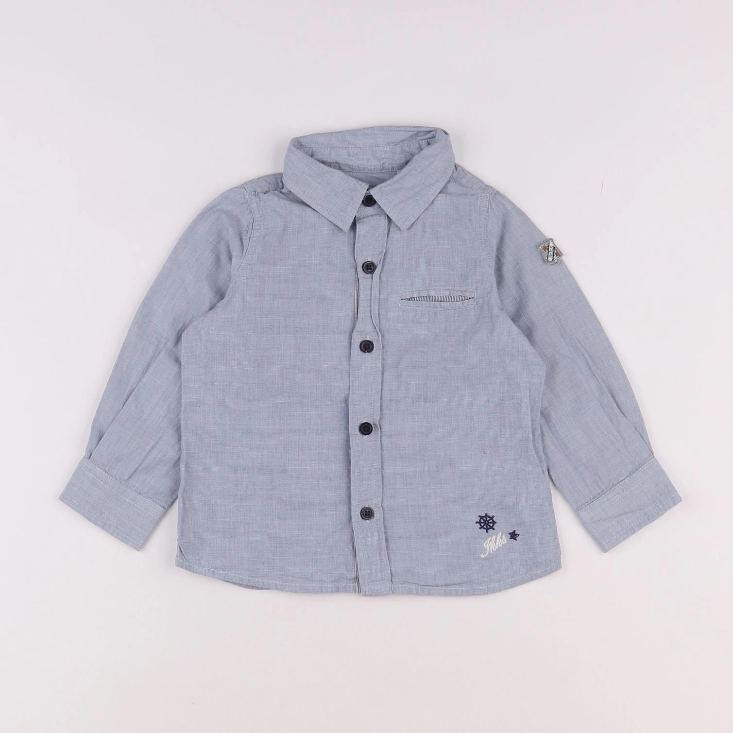 IKKS - chemise bleu - 12 mois