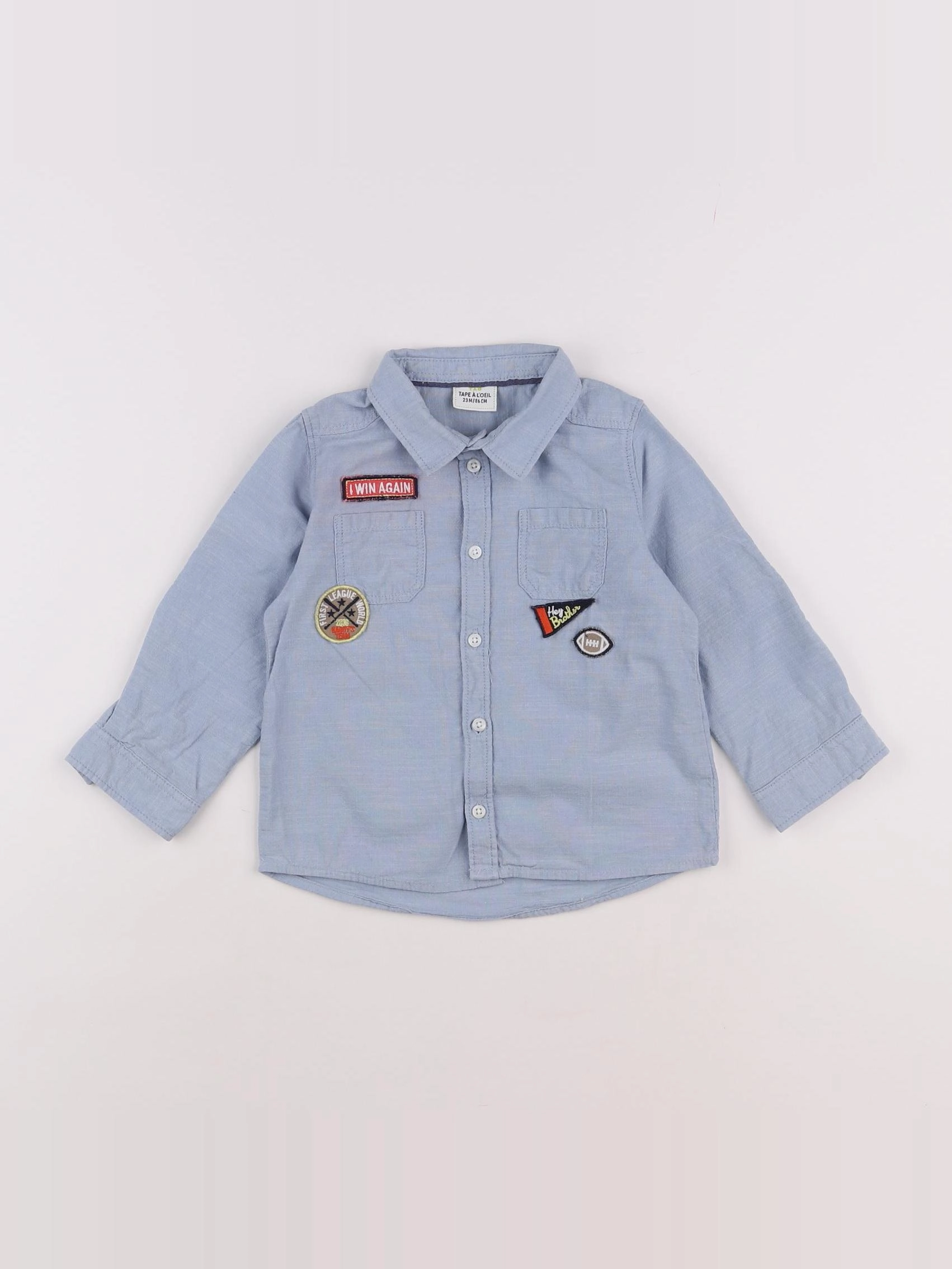 Tape à l'oeil - chemise bleu - 2 ans