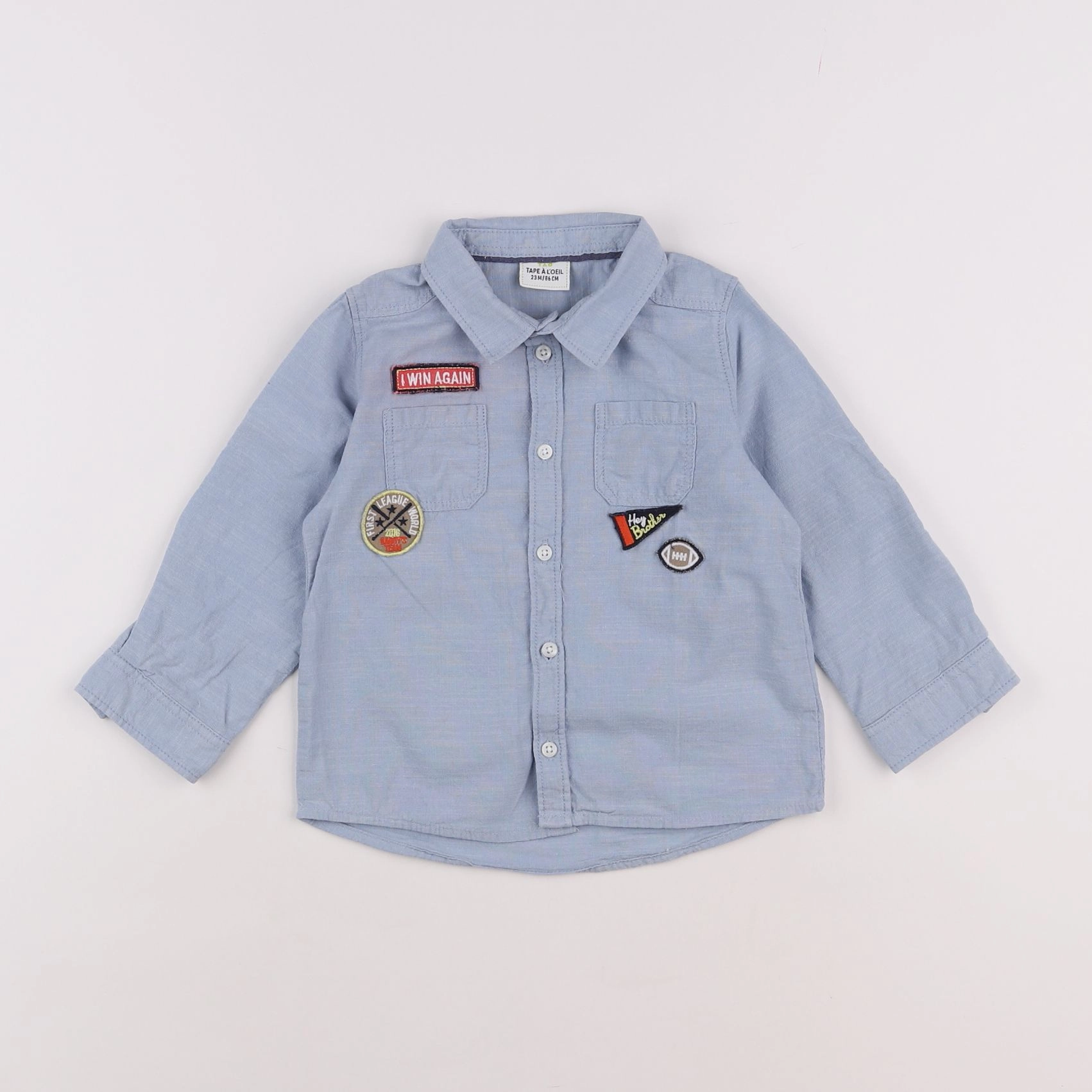 Tape à l'oeil - chemise bleu - 2 ans