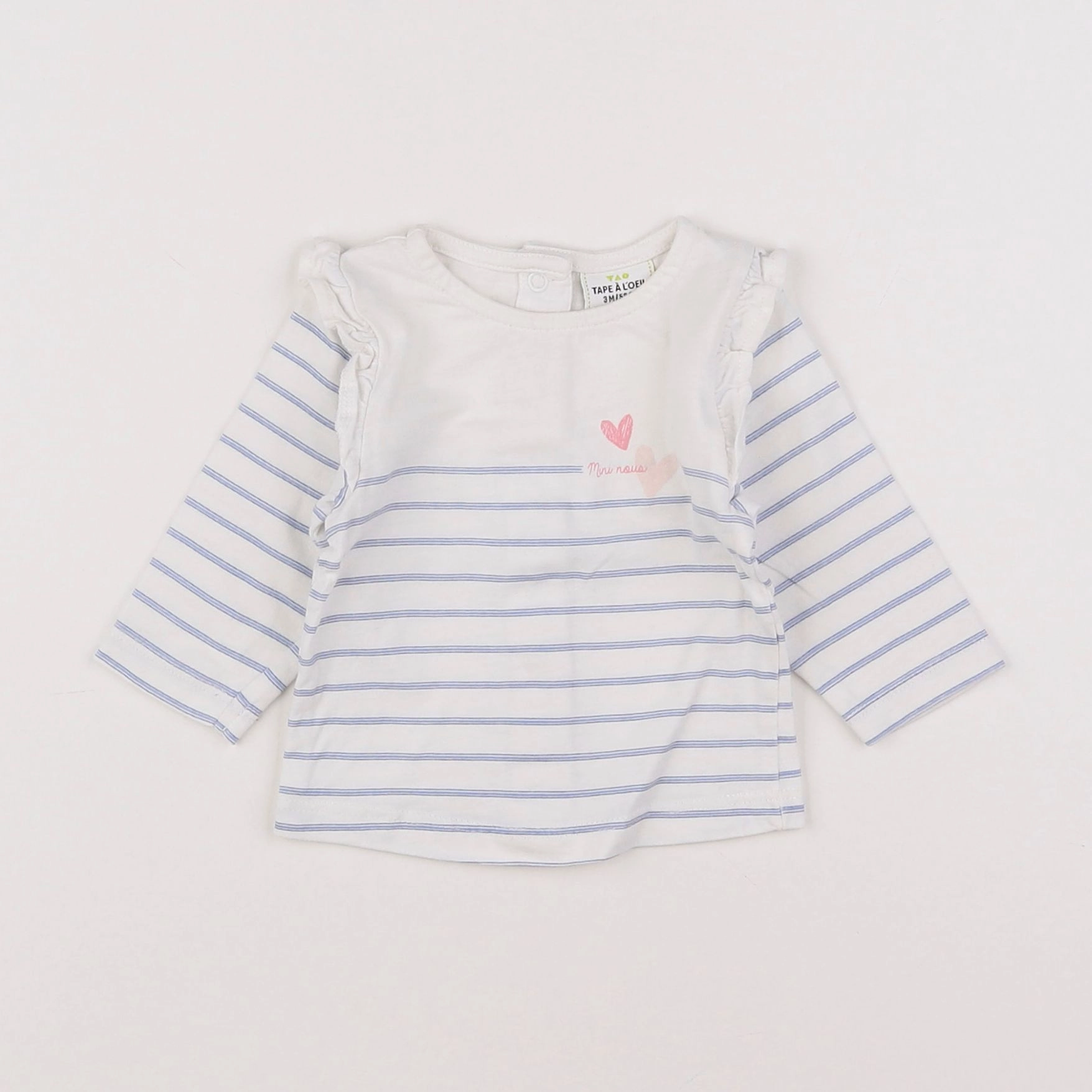 Tape à l'oeil - tee-shirt bleu - 3 mois