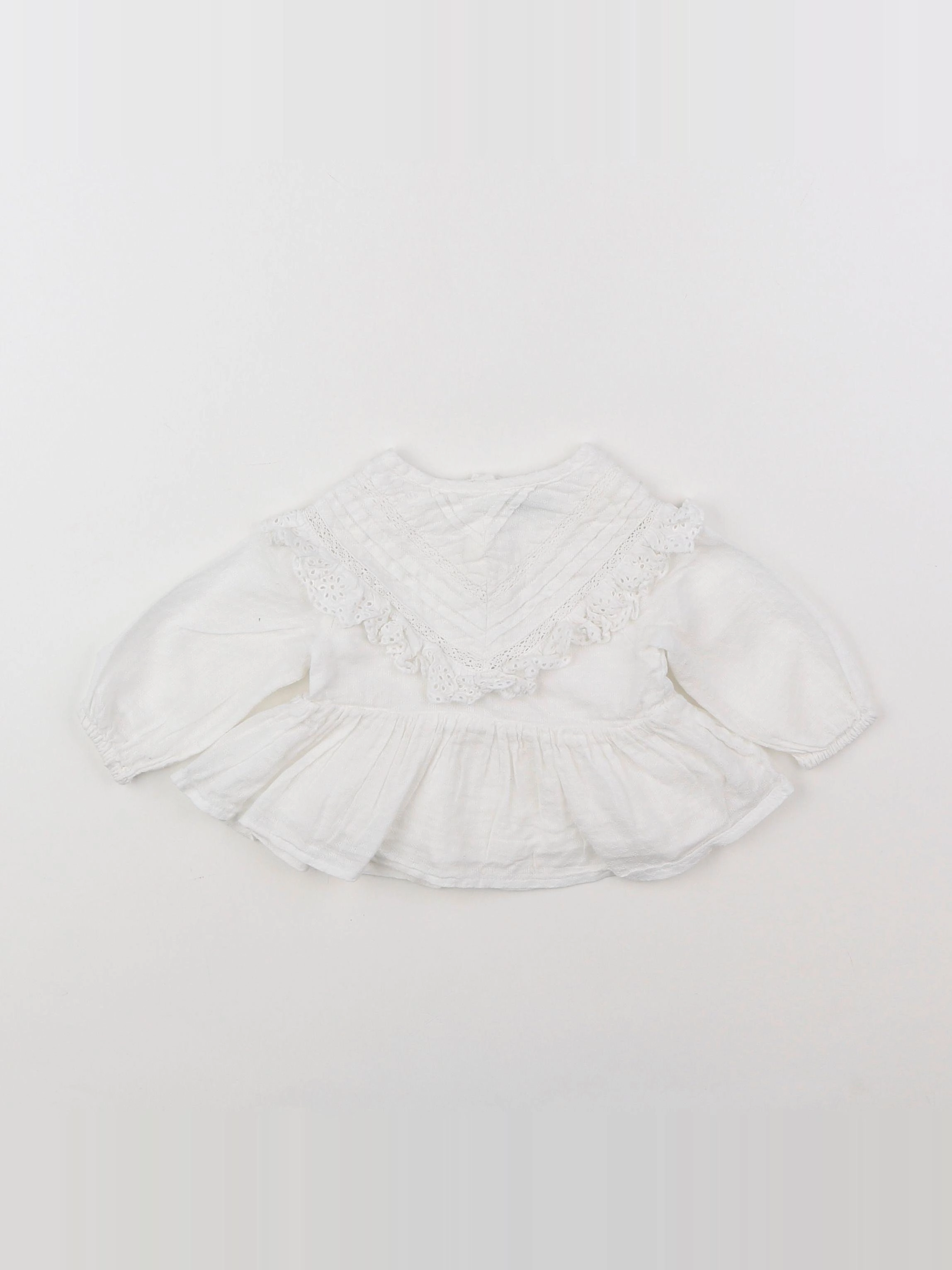Tape à l'oeil - blouse blanc - 3 mois