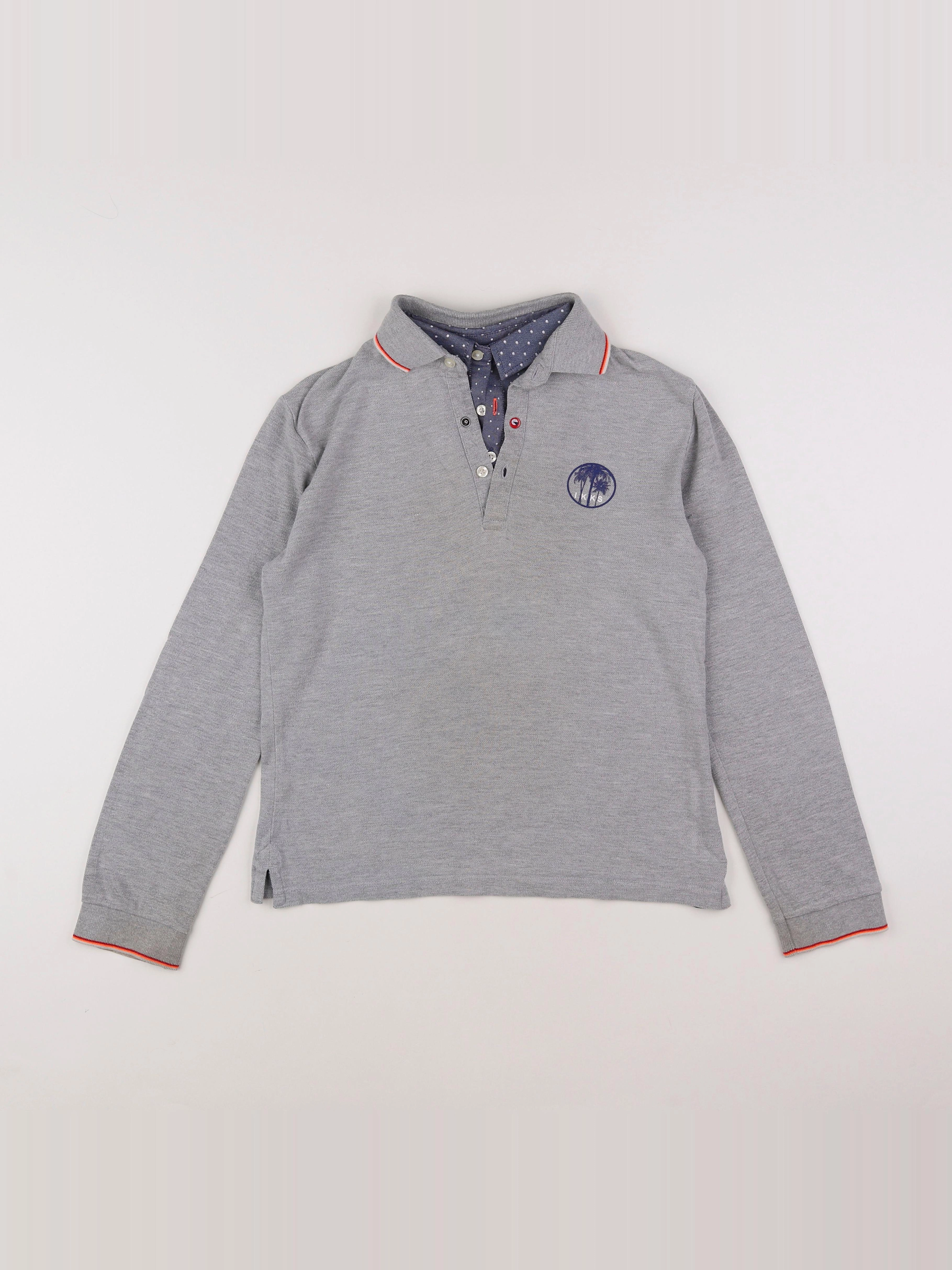 IKKS - polo gris - 12 ans