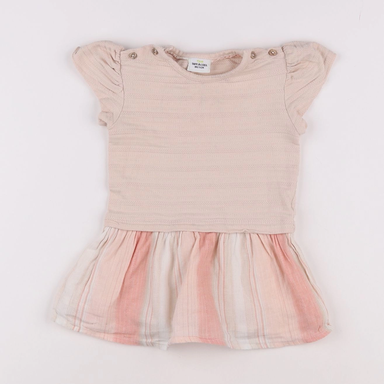 Tape à l'oeil - robe rose - 9 mois