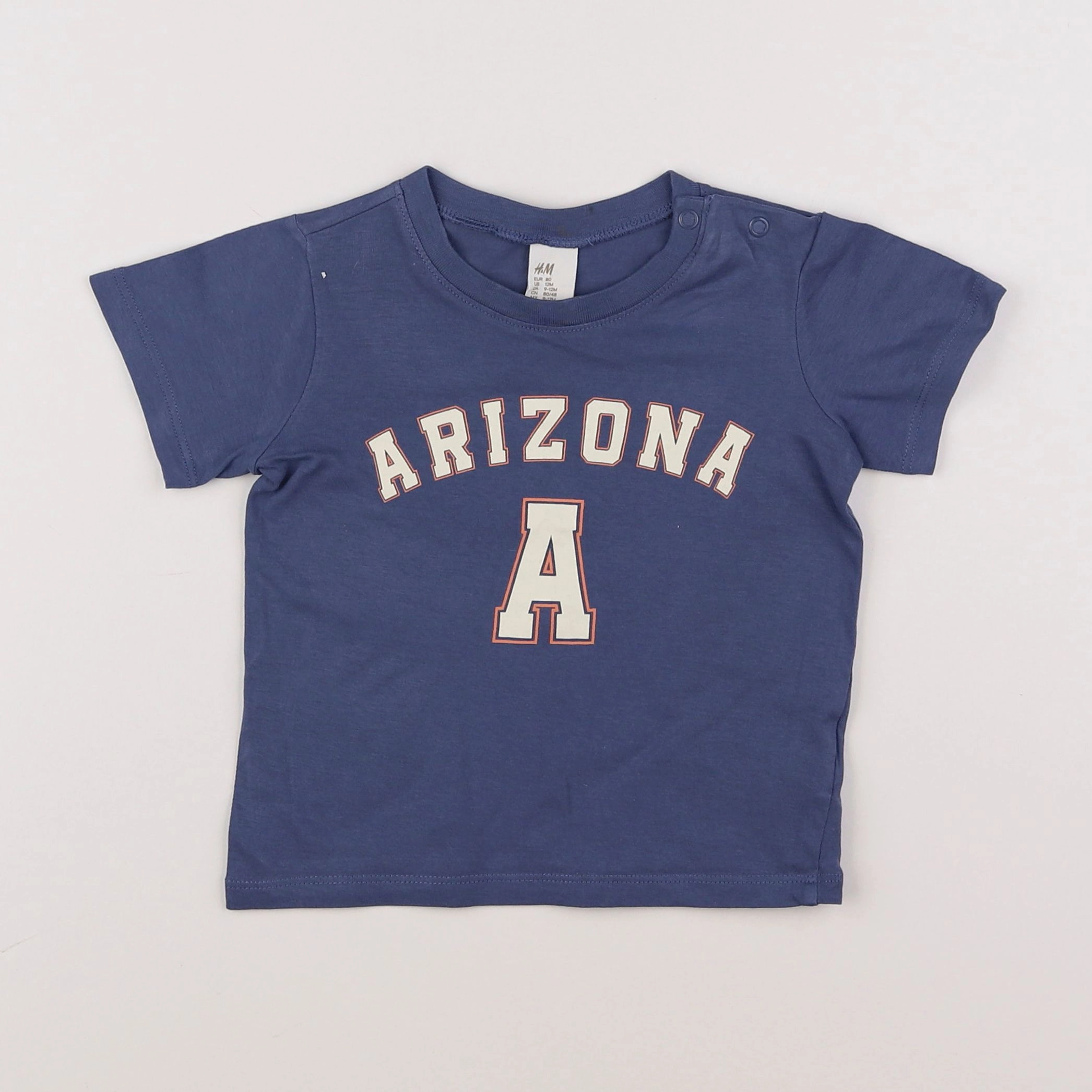 H&M - tee-shirt bleu - 12 mois