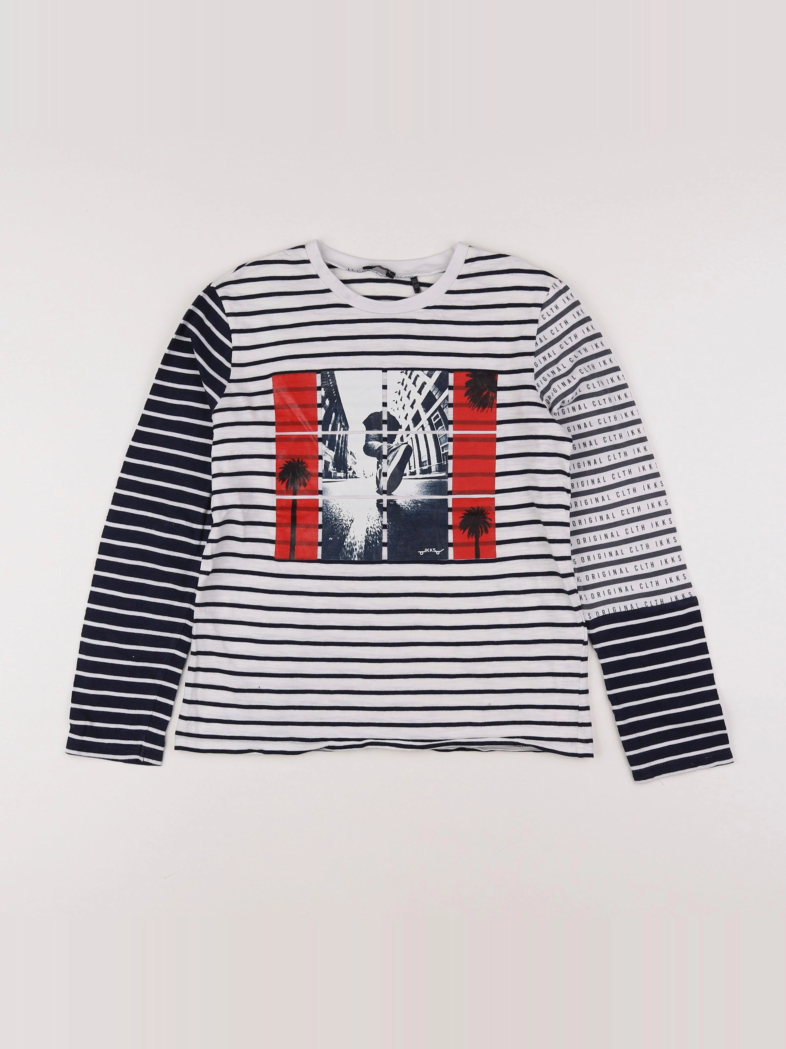IKKS - tee-shirt blanc - 10 ans