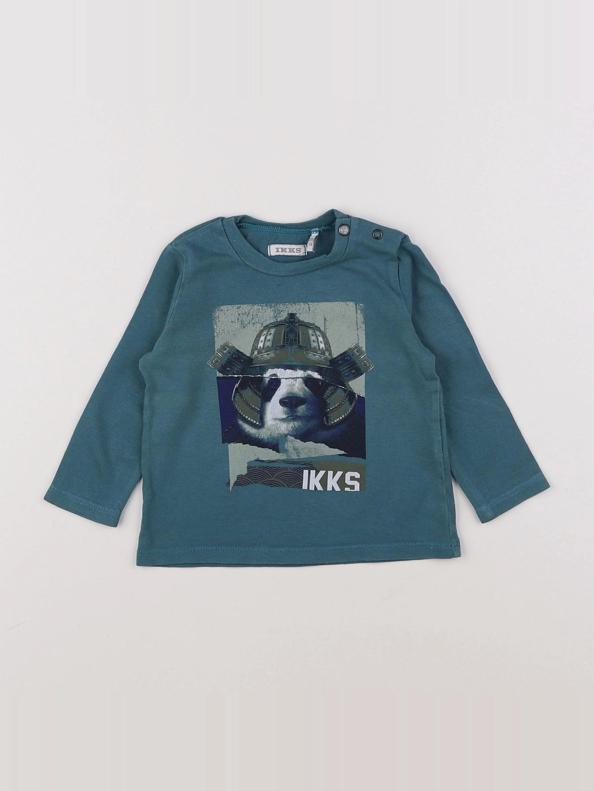 IKKS - tee-shirt bleu - 12 mois