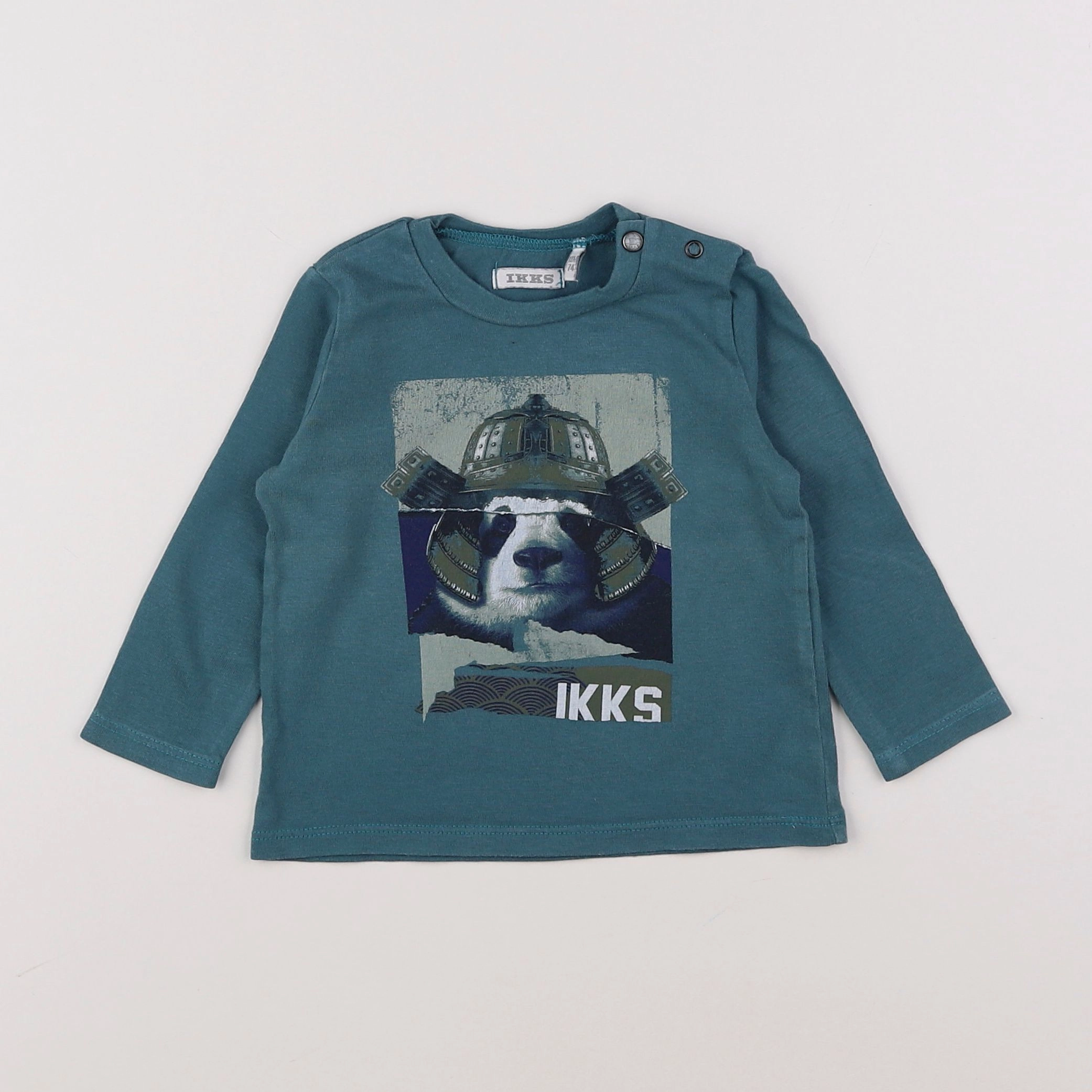 IKKS - tee-shirt bleu - 12 mois
