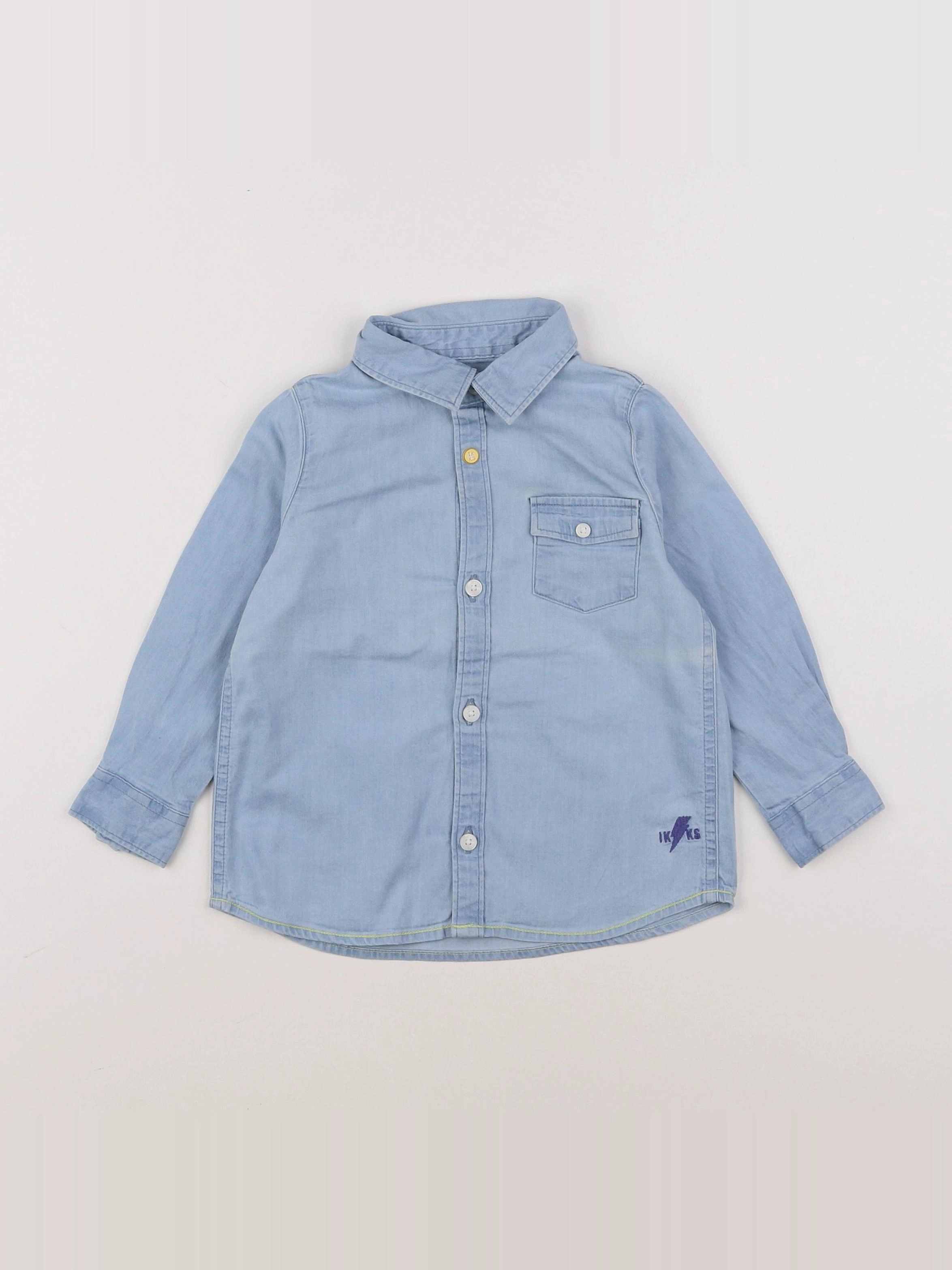 IKKS - chemise imprimé au dos bleu - 18 mois