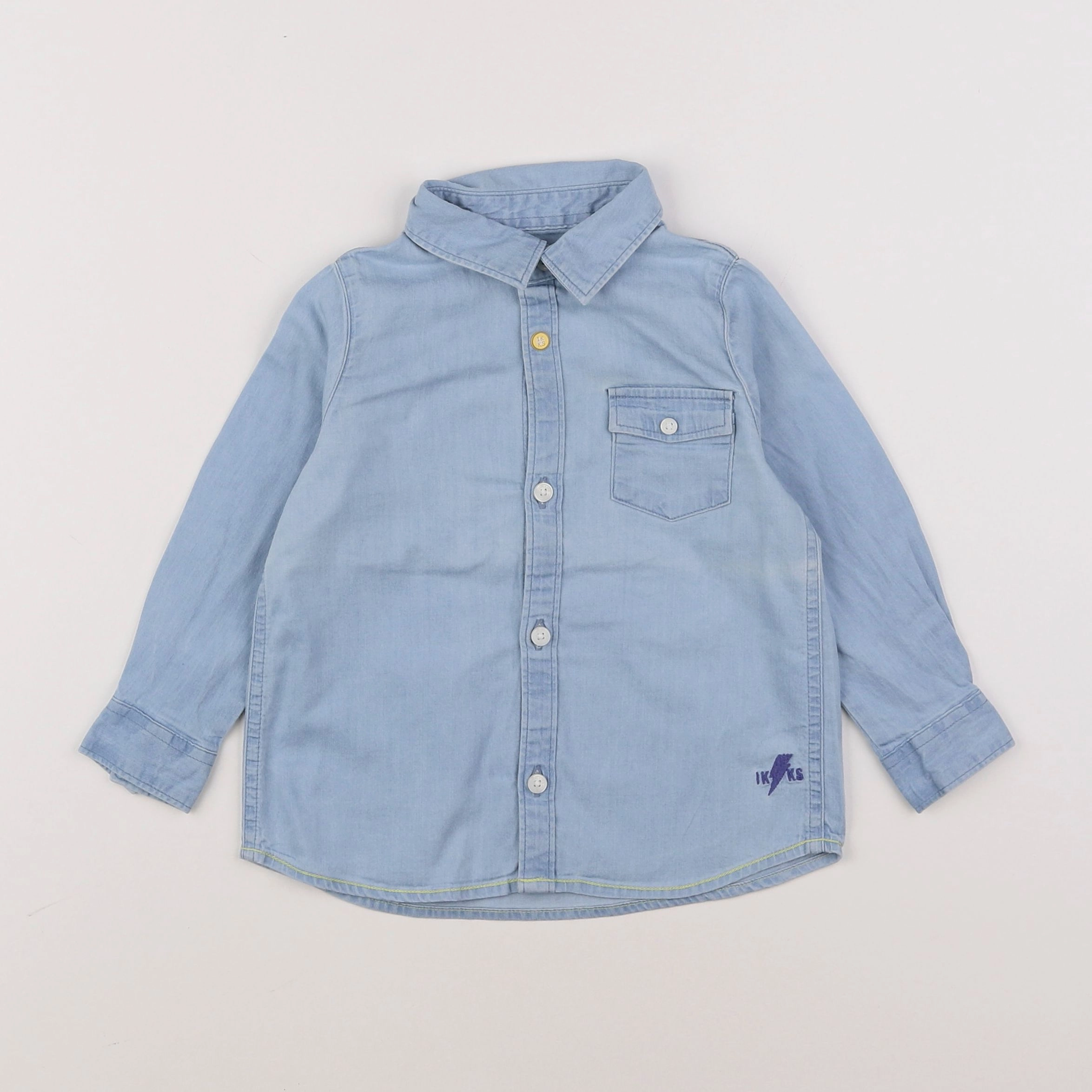 IKKS - chemise imprimé au dos bleu - 18 mois