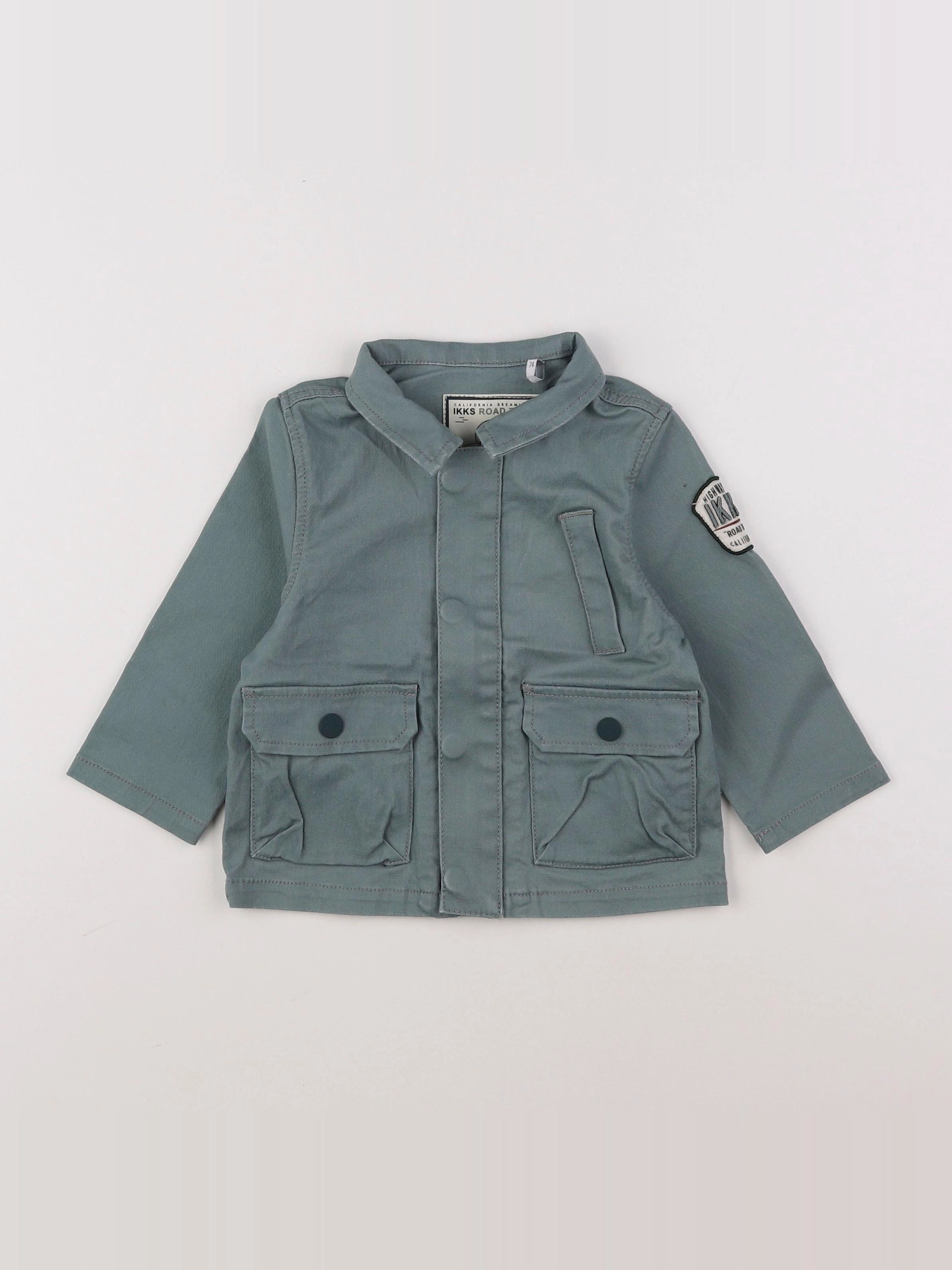 IKKS - veste imprimé au dos vert - 12 mois