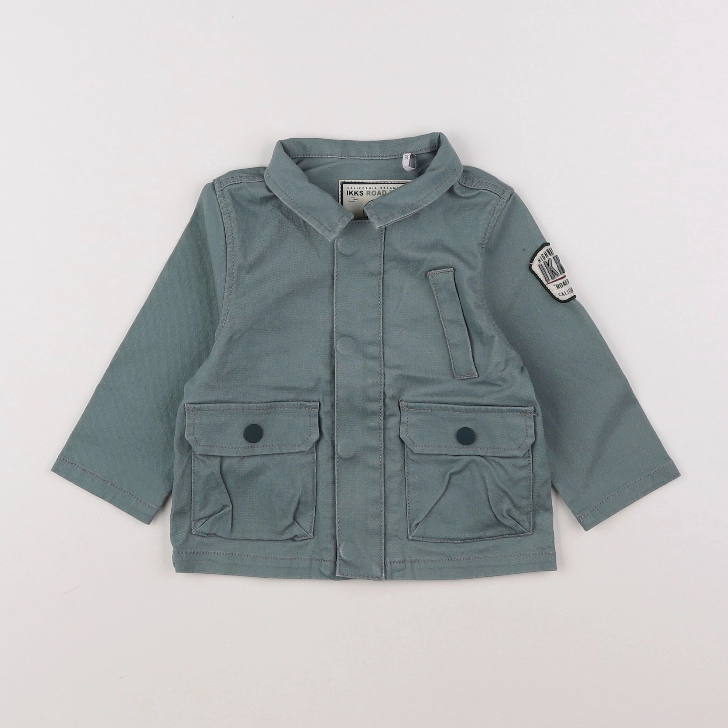 IKKS - veste imprimé au dos vert - 12 mois