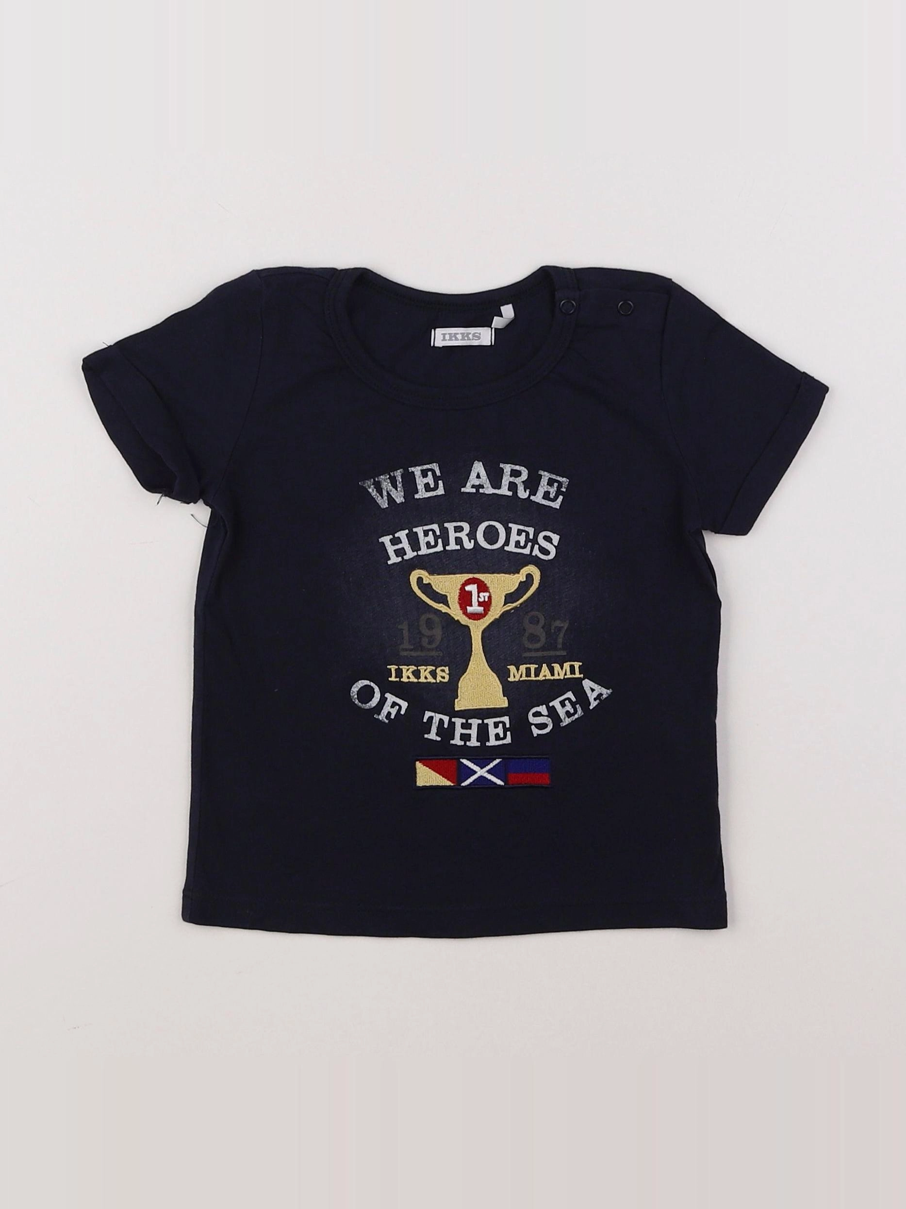 IKKS - tee-shirt bleu - 12 mois
