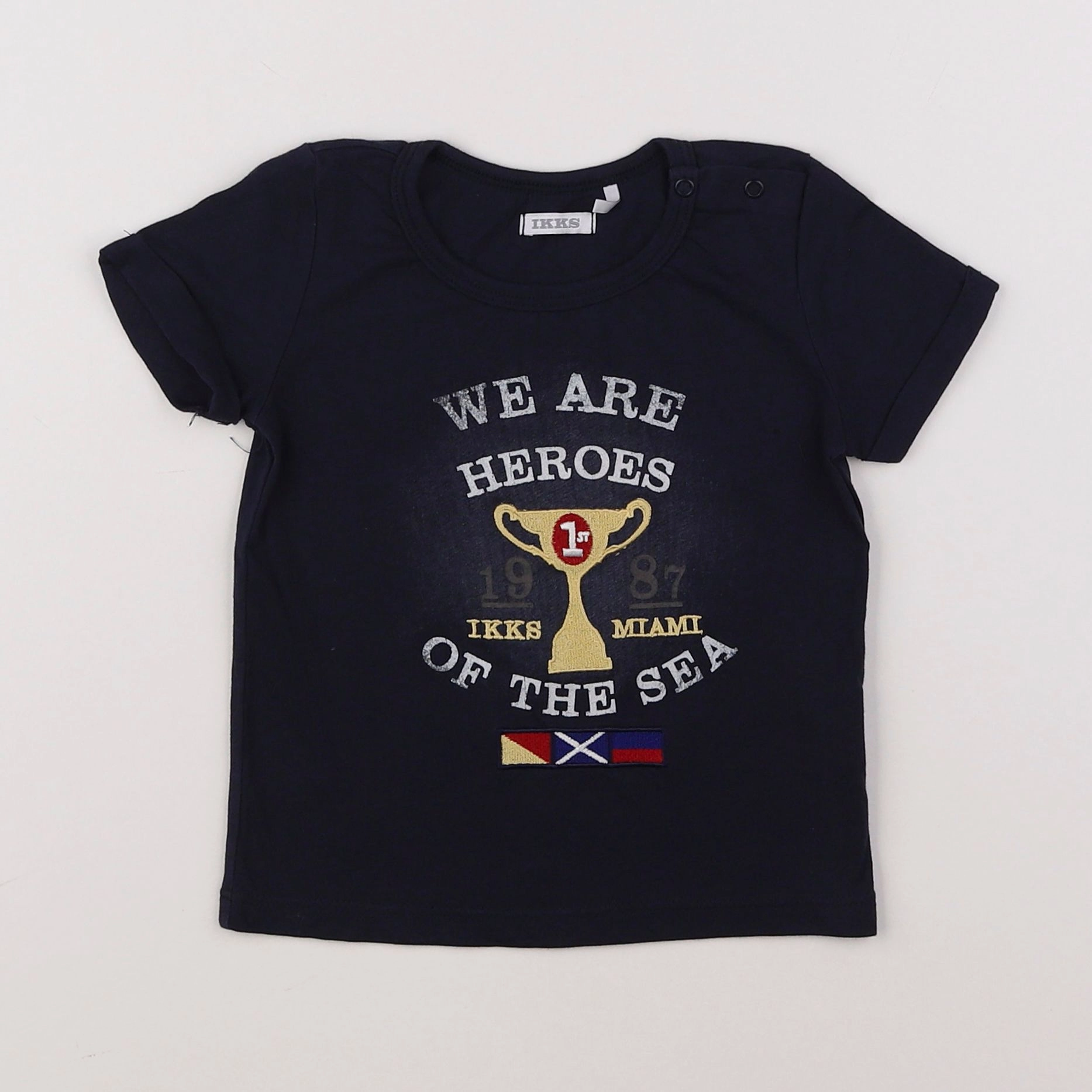 IKKS - tee-shirt bleu - 12 mois