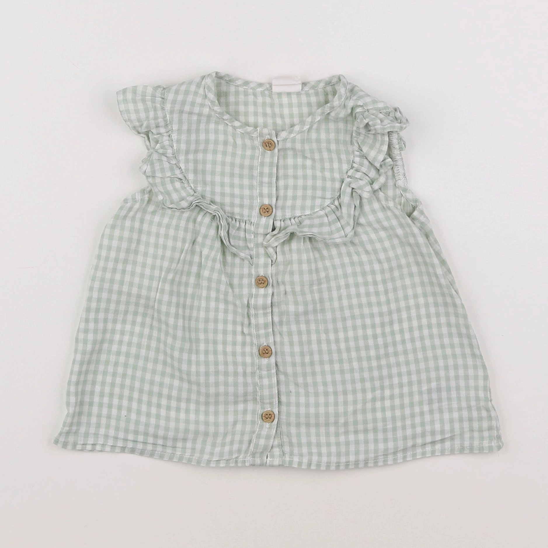 H&M - blouse vert - 12/18 mois