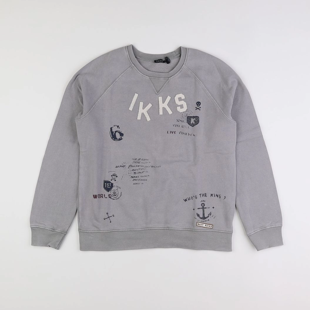 IKKS - sweat gris - 12 ans