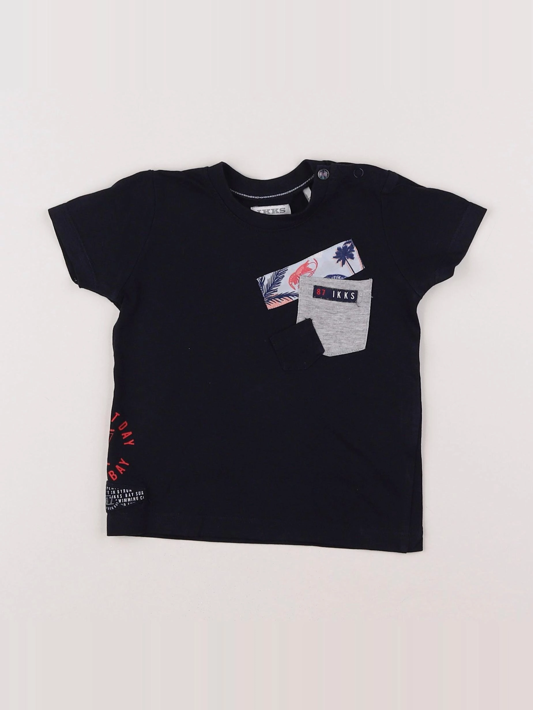 IKKS - tee-shirt noir - 6 mois
