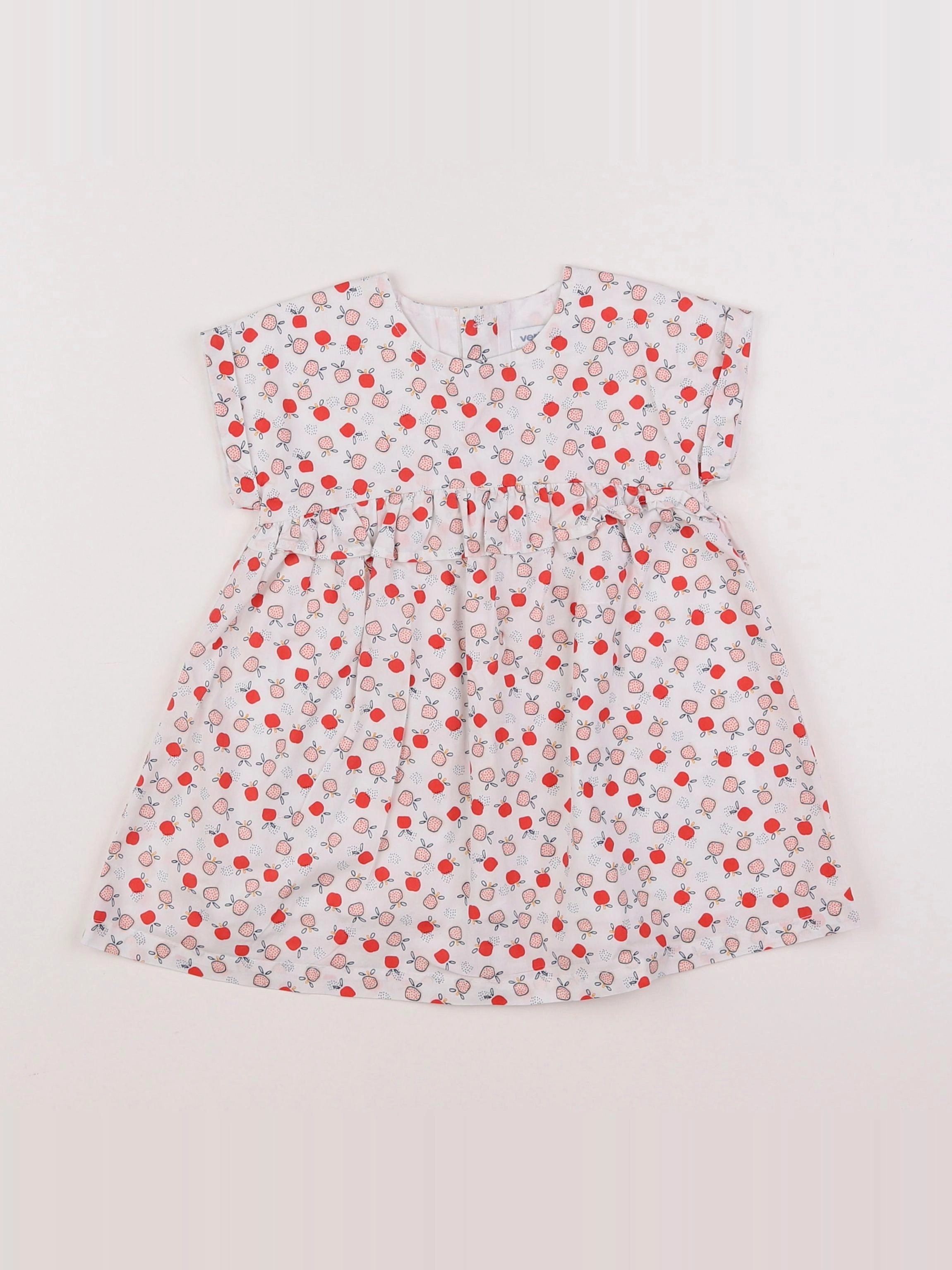 Vertbaudet - robe blanc - 12 mois
