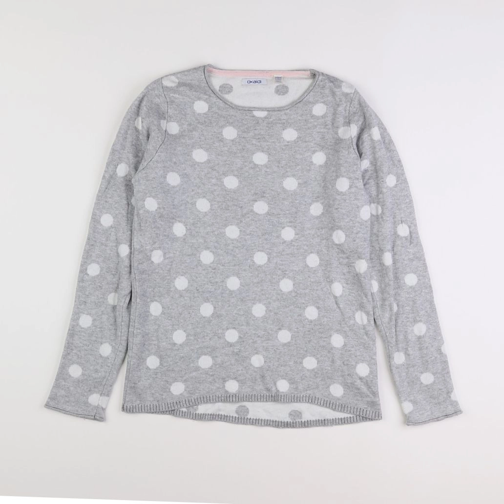 Okaidi - pull gris - 12 ans