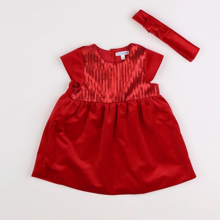 Vertbaudet - robe rouge - 12 mois