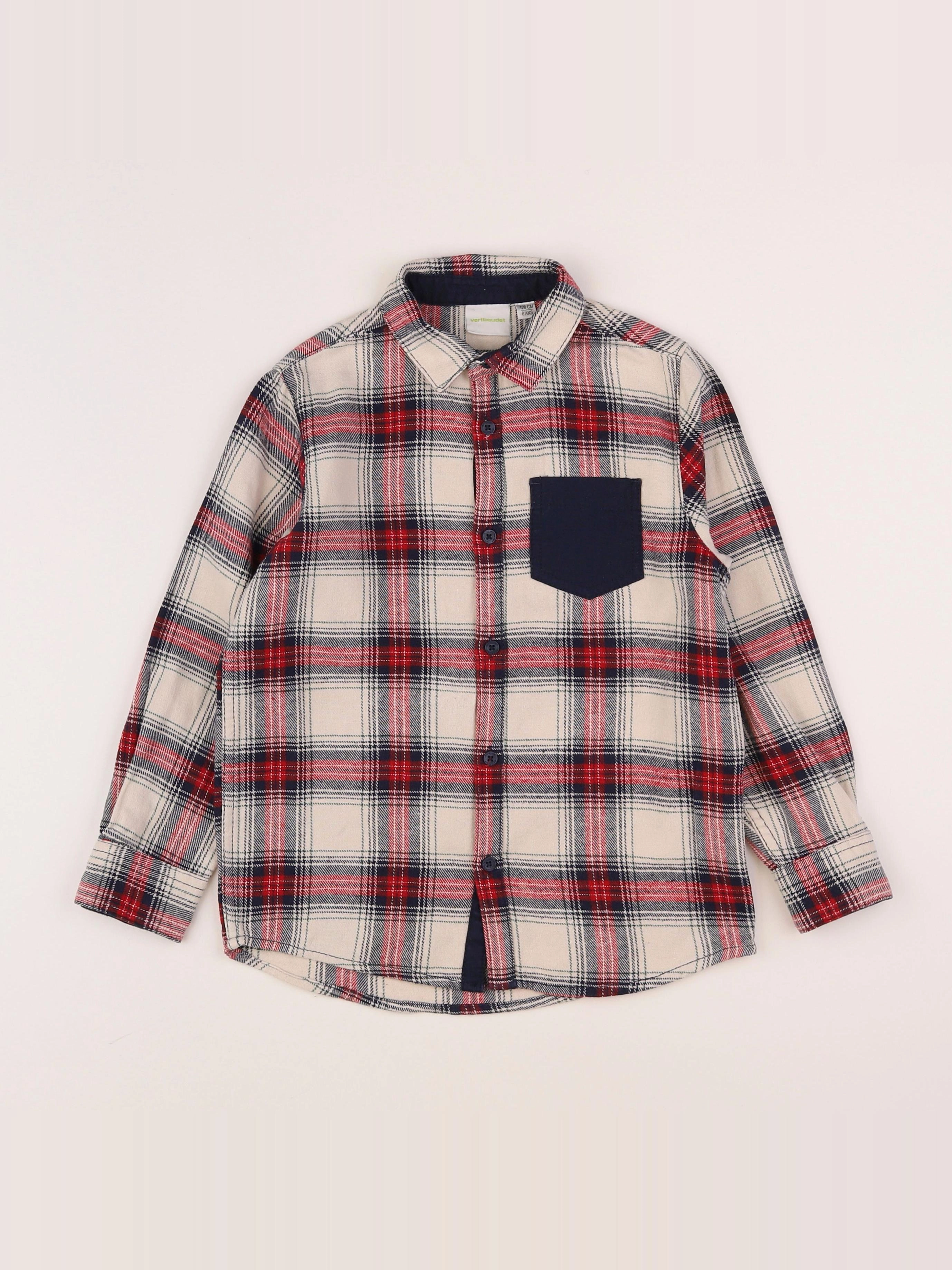 Vertbaudet - chemise multicolore - 8 ans