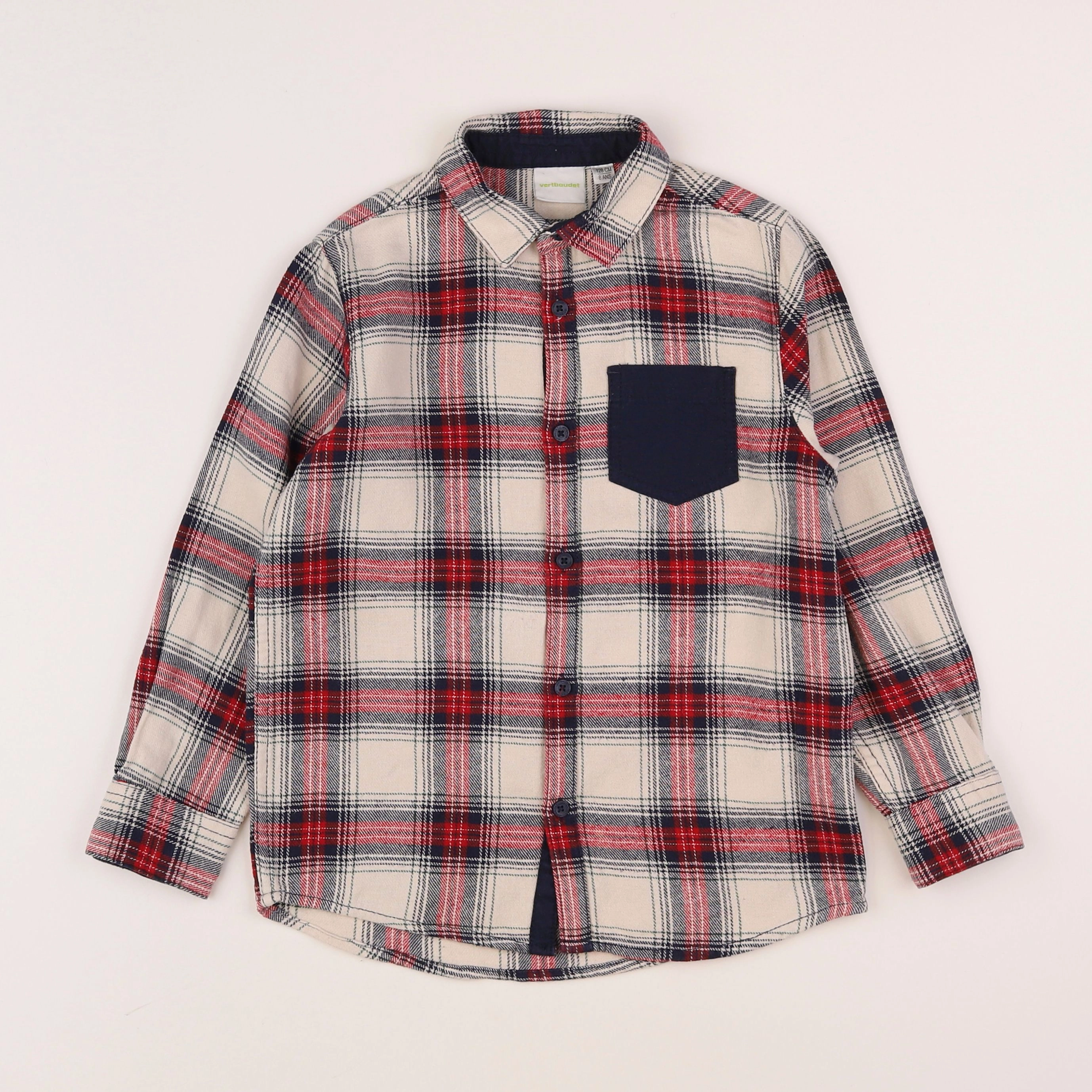 Vertbaudet - chemise multicolore - 8 ans
