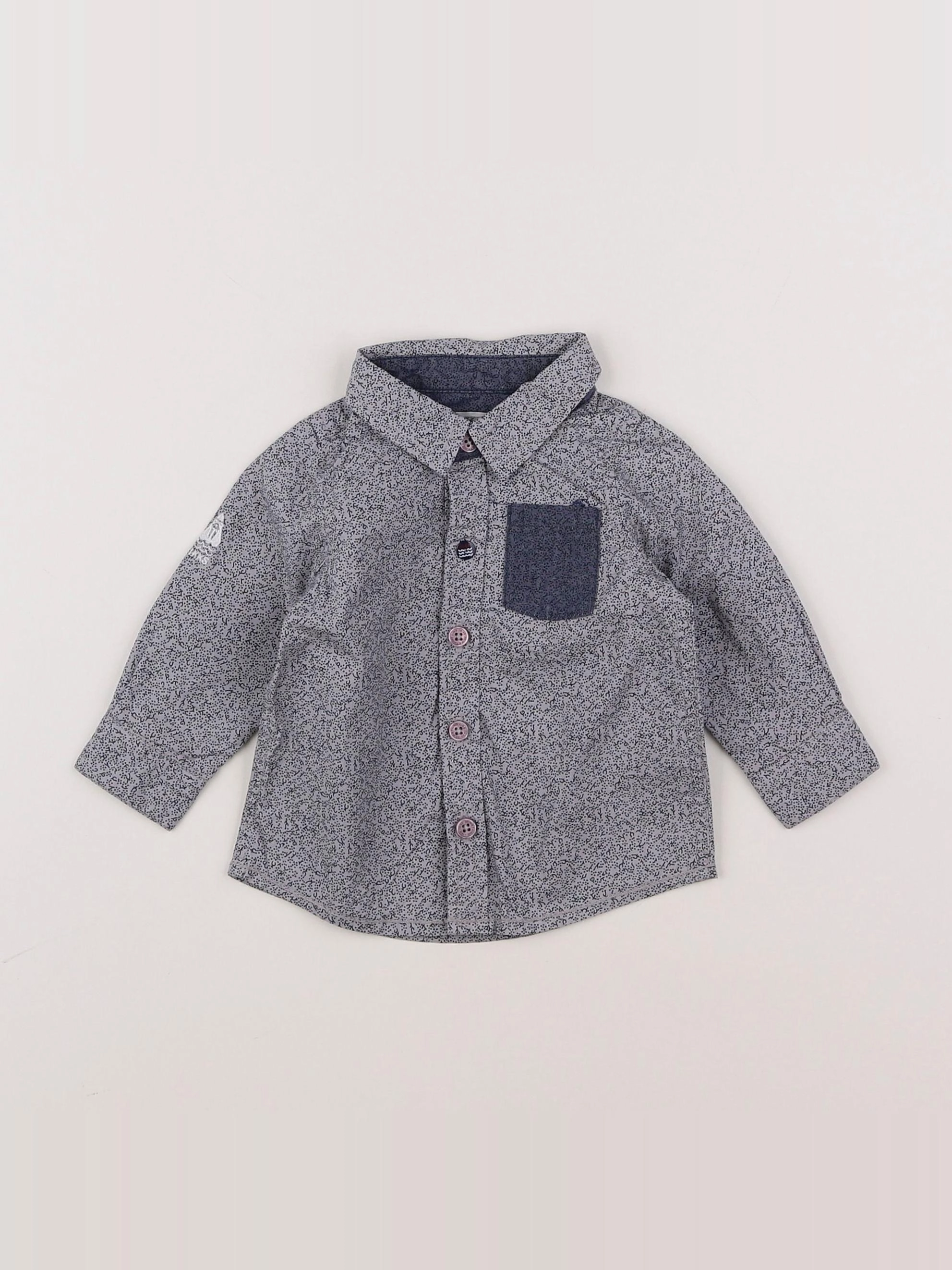 IKKS - chemise bleu - 3 mois