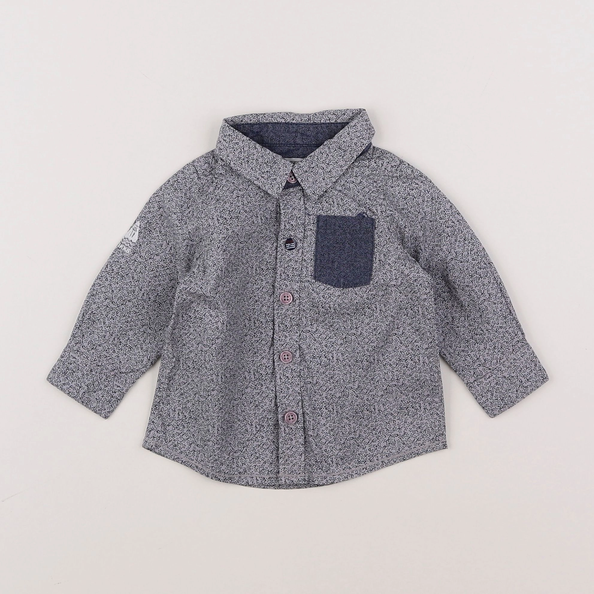 IKKS - chemise bleu - 3 mois