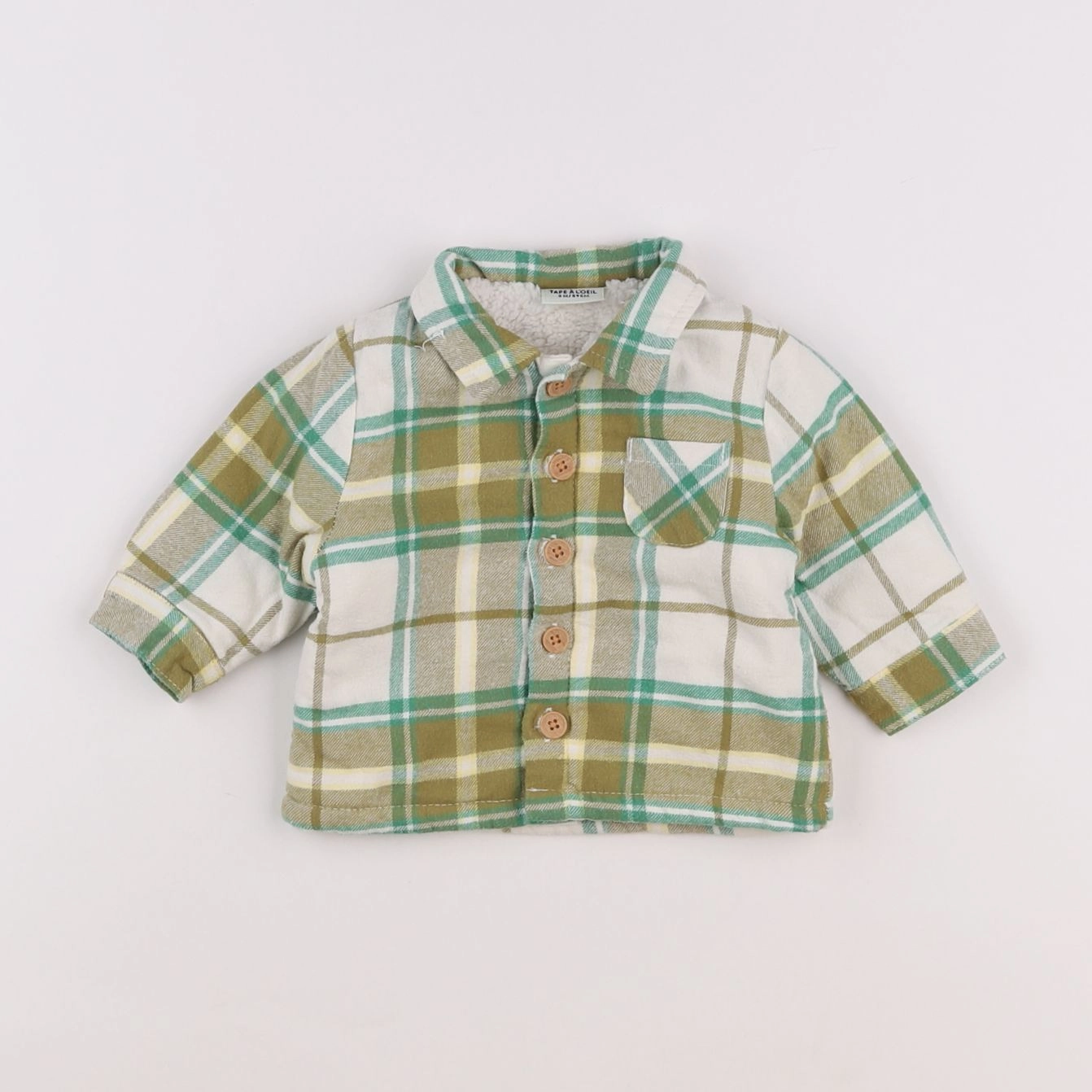 Tape à l'oeil - chemise vert - 3 mois