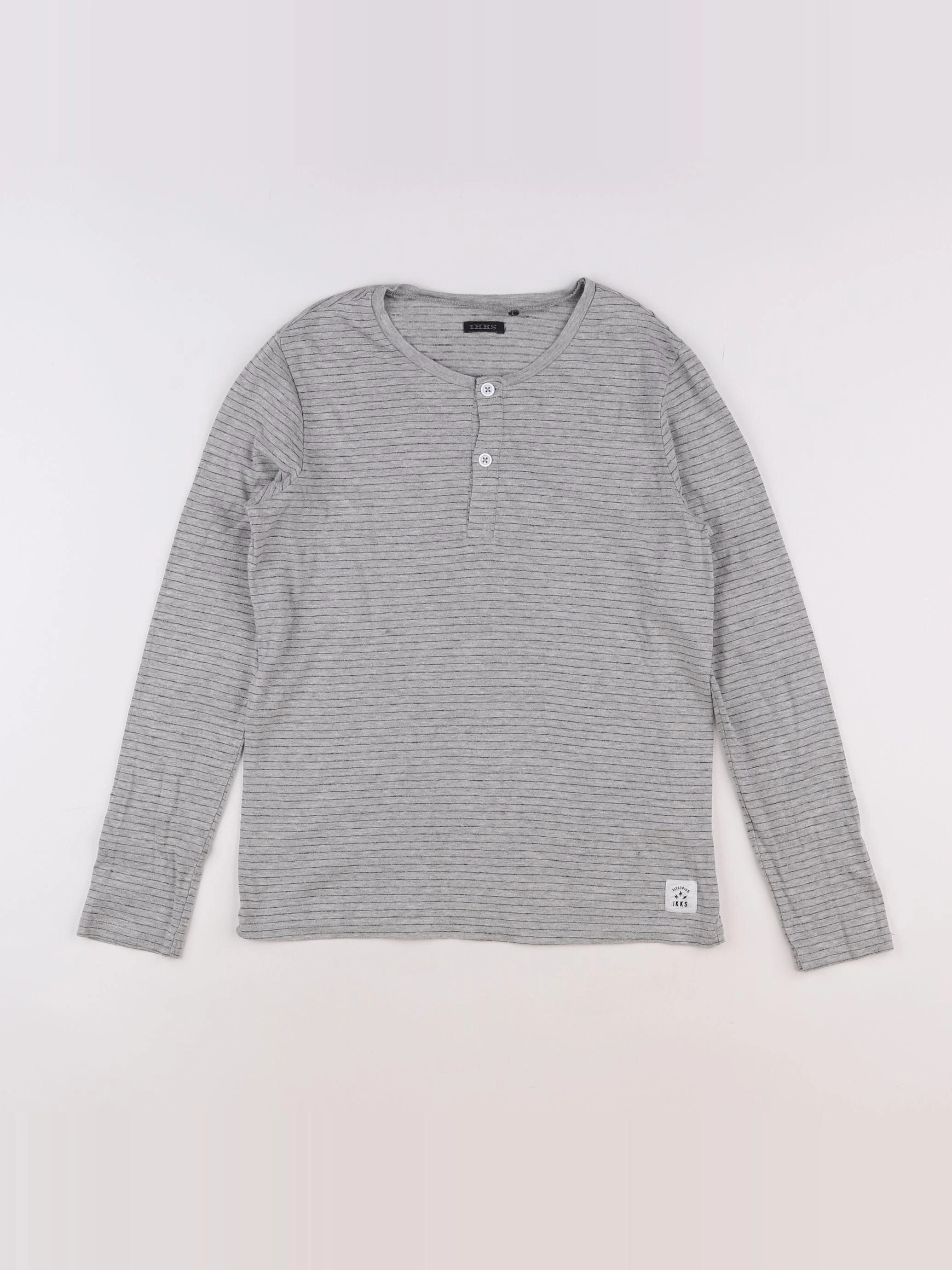 IKKS - tee-shirt gris - 10 ans