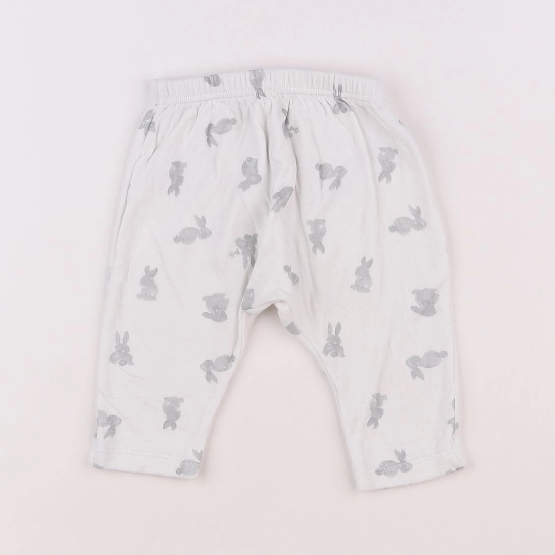 Petit Bateau - pantalon blanc - 3 mois
