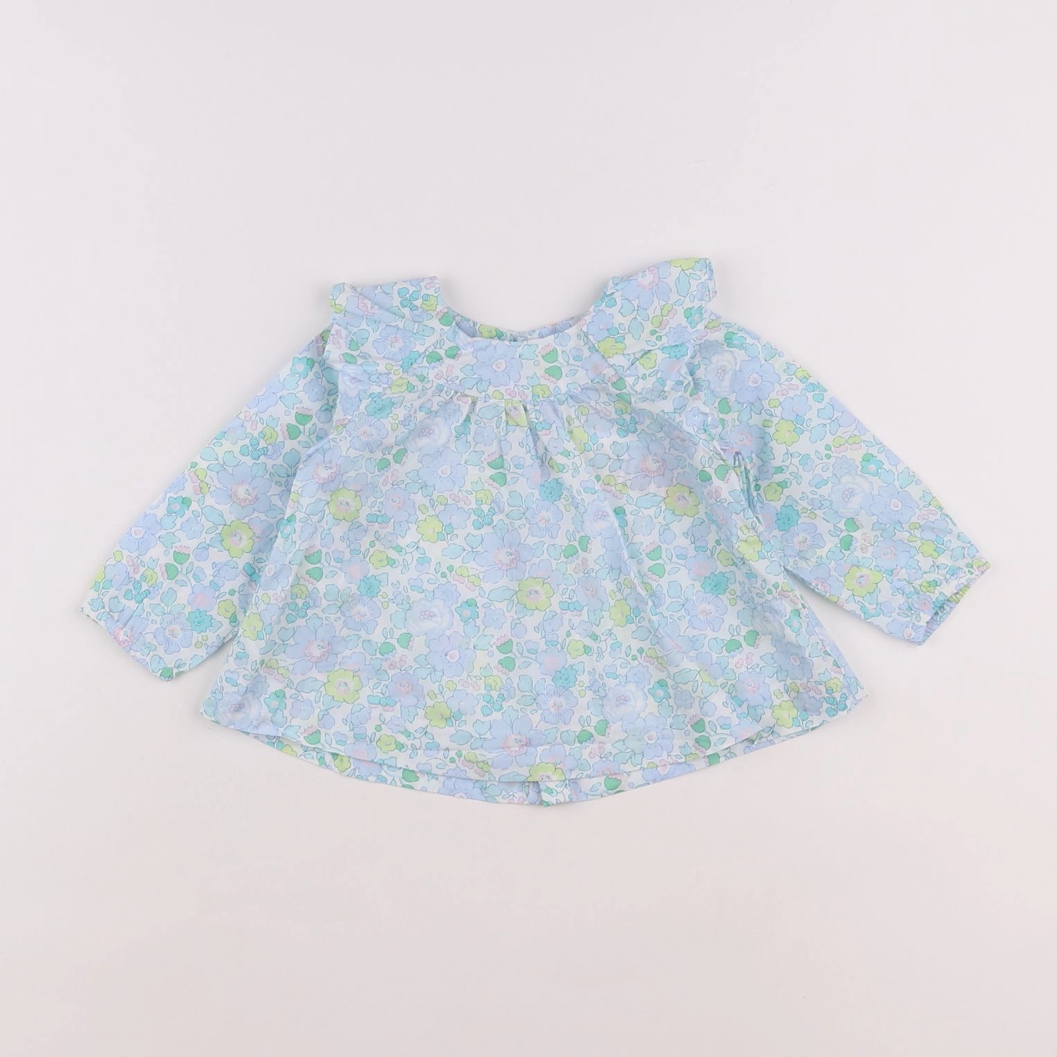 Jacadi - blouse liberty bleu - 6 mois
