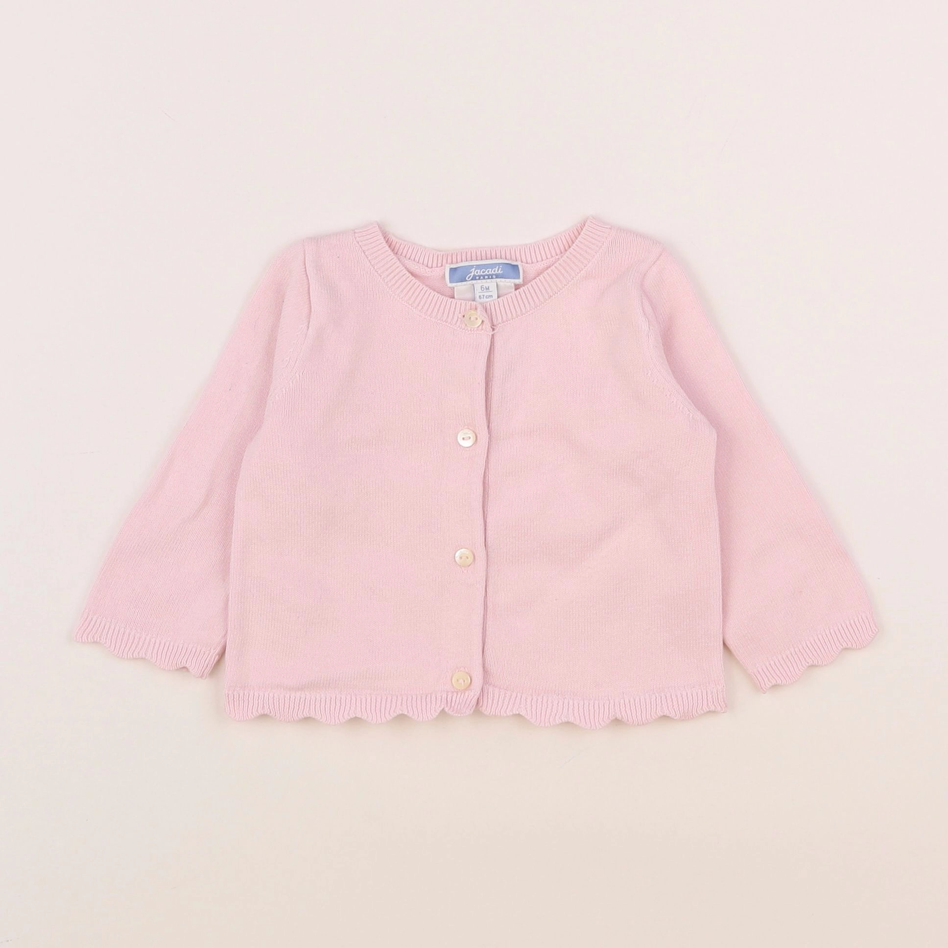 Jacadi - gilet rose - 6 mois