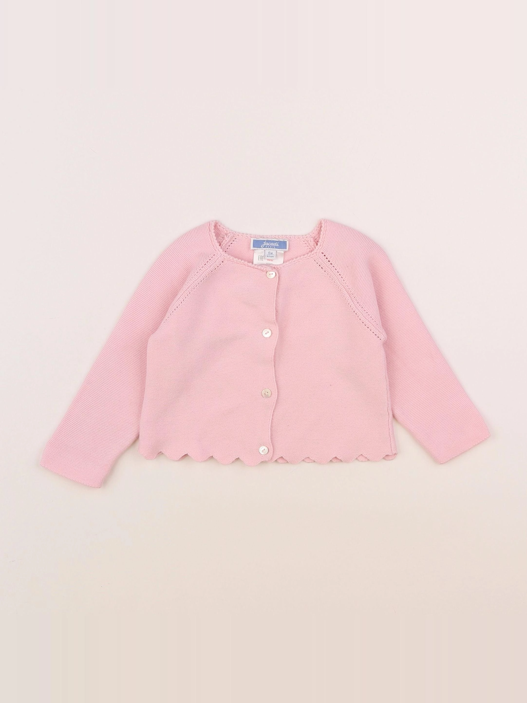 Jacadi - gilet rose - 6 mois