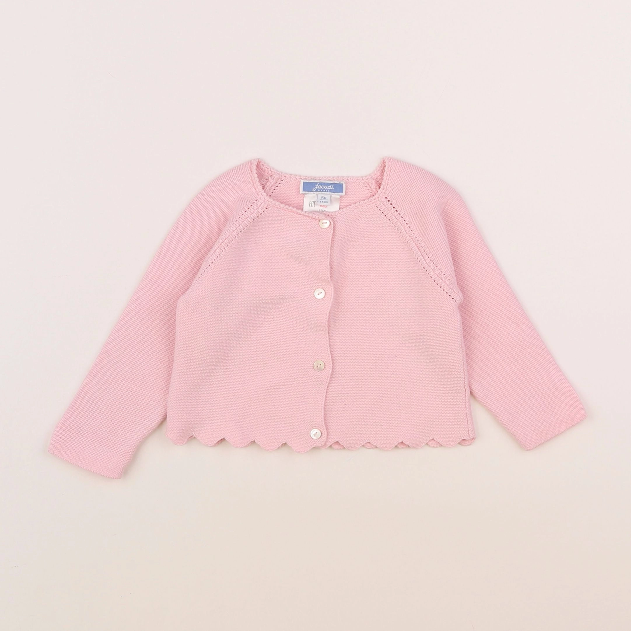 Jacadi - gilet rose - 6 mois