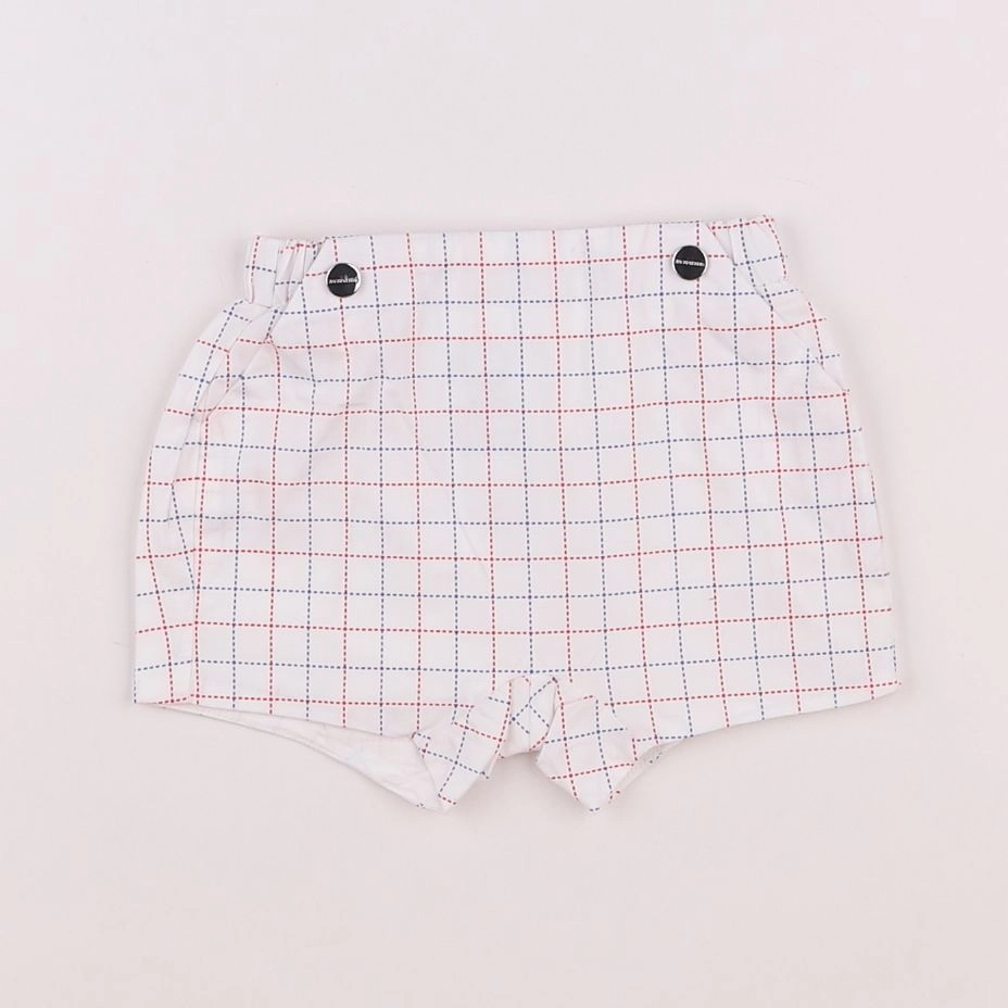 Jacadi - short blanc, bleu, rouge - 3 mois