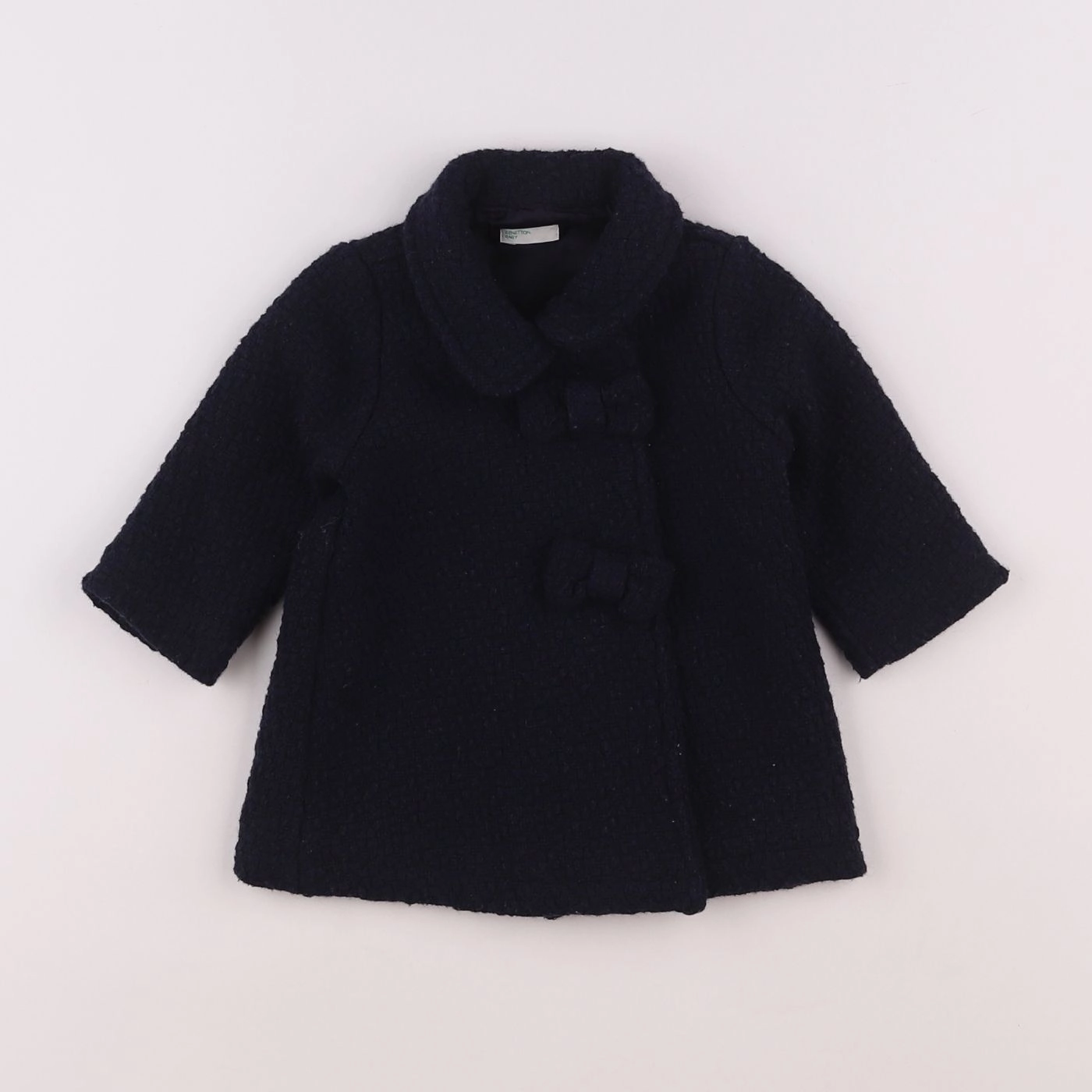 Benetton - manteau bleu - 3/6 mois