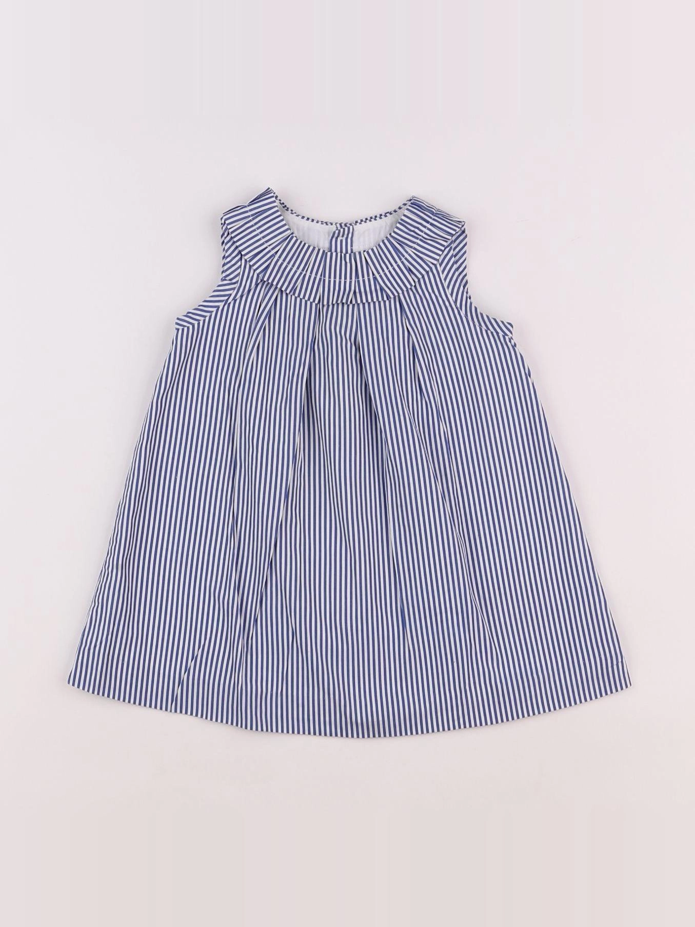 Jacadi - robe bleu, blanc - 12 mois