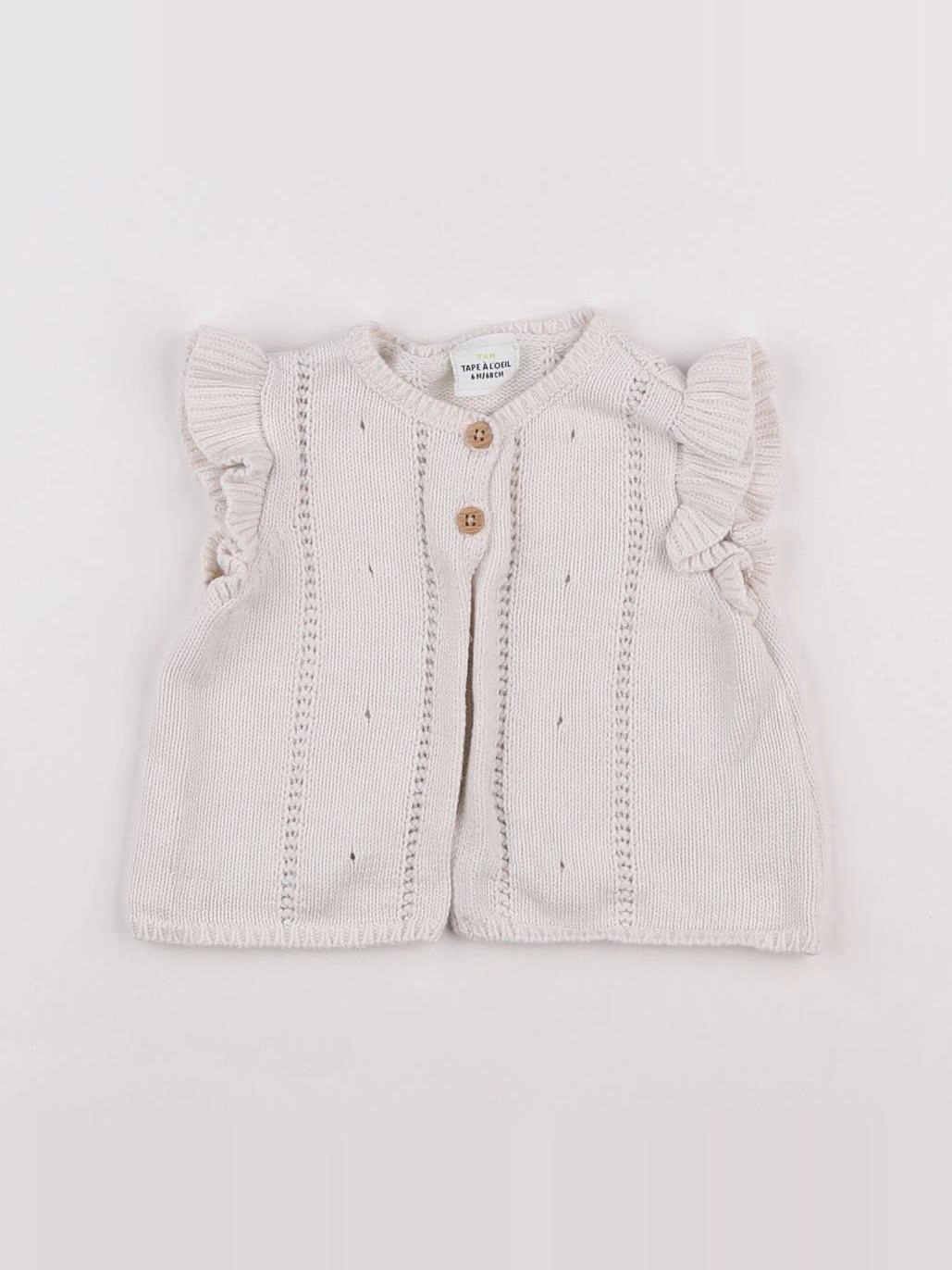 Tape à l'oeil - gilet beige - 6 mois