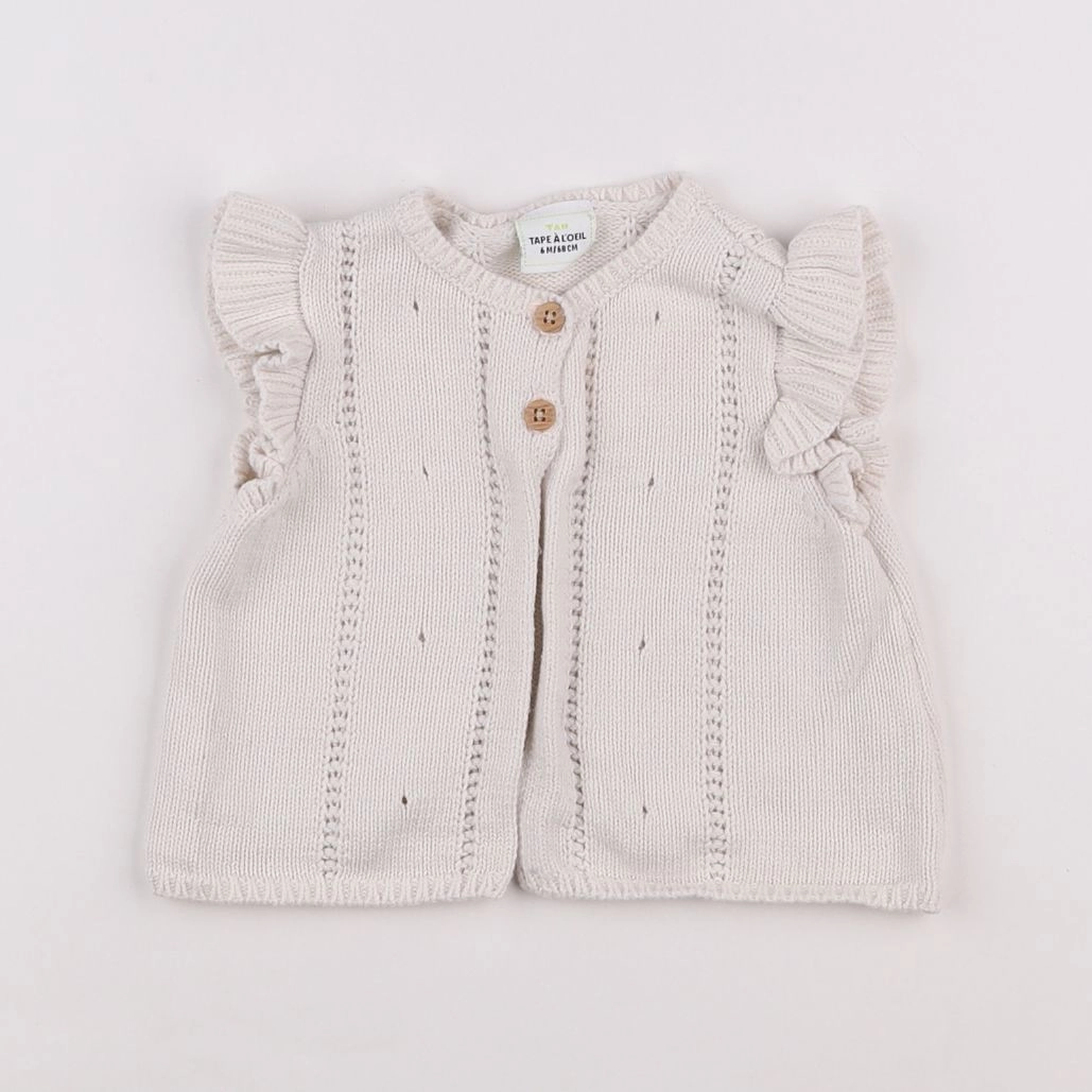 Tape à l'oeil - gilet beige - 6 mois