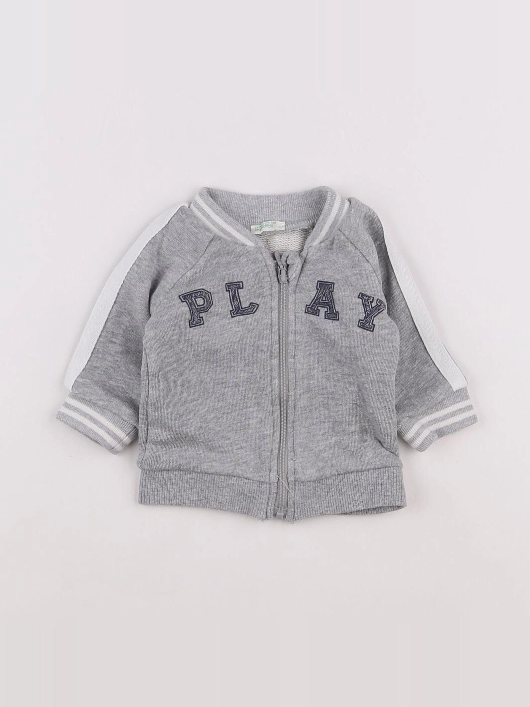 Benetton - sweat gris - 3 mois