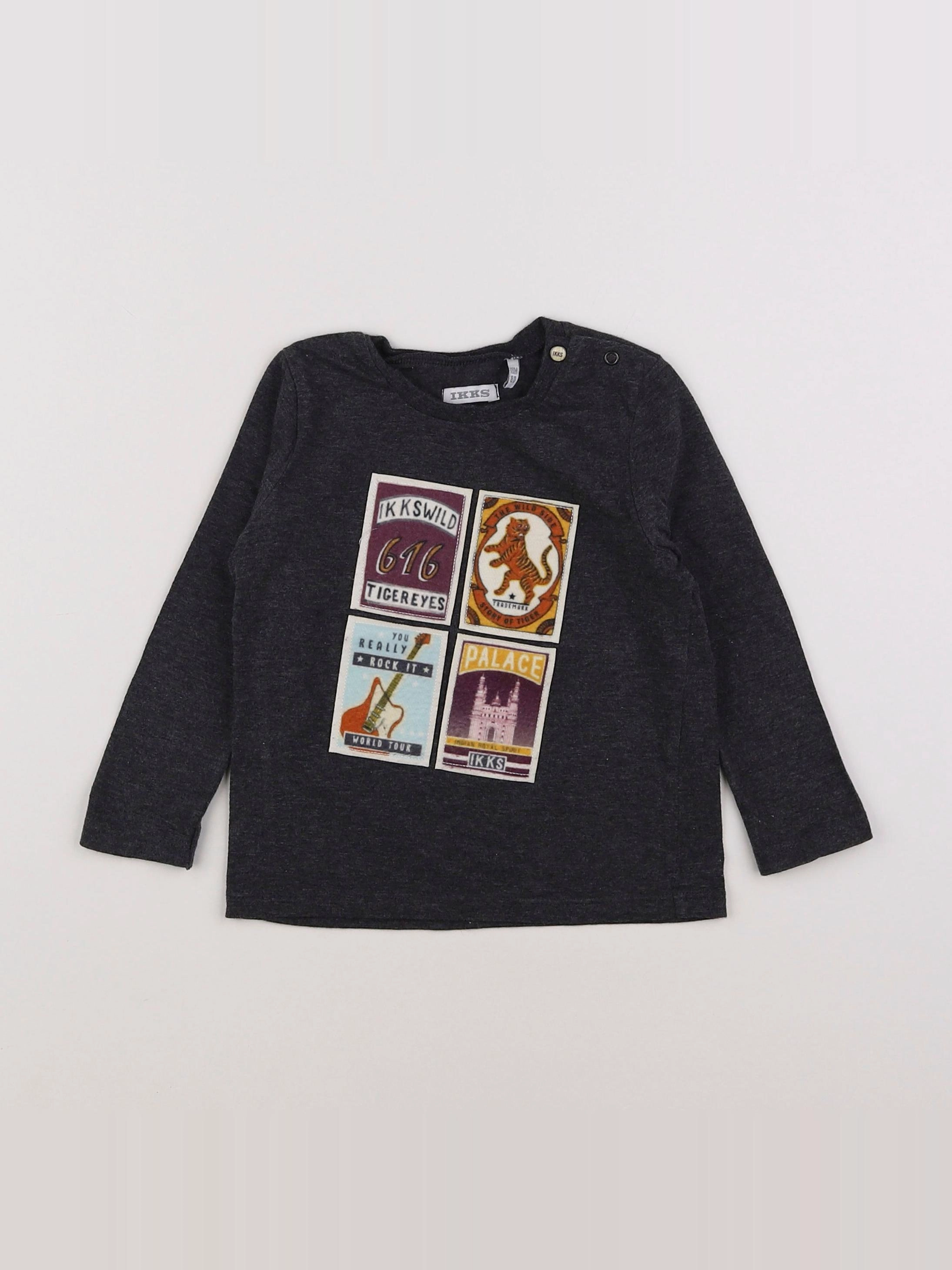 IKKS - tee-shirt gris - 18 mois