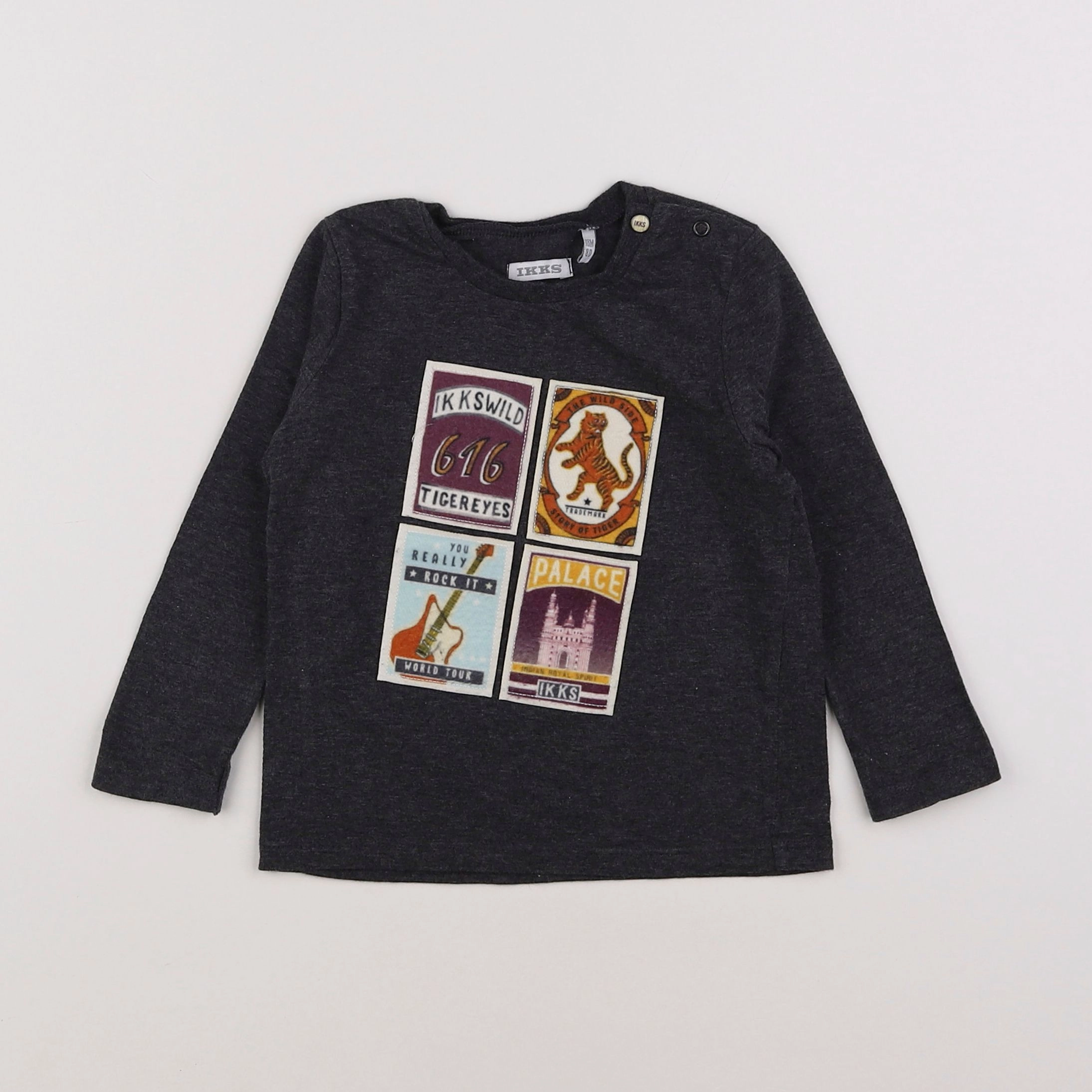 IKKS - tee-shirt gris - 18 mois