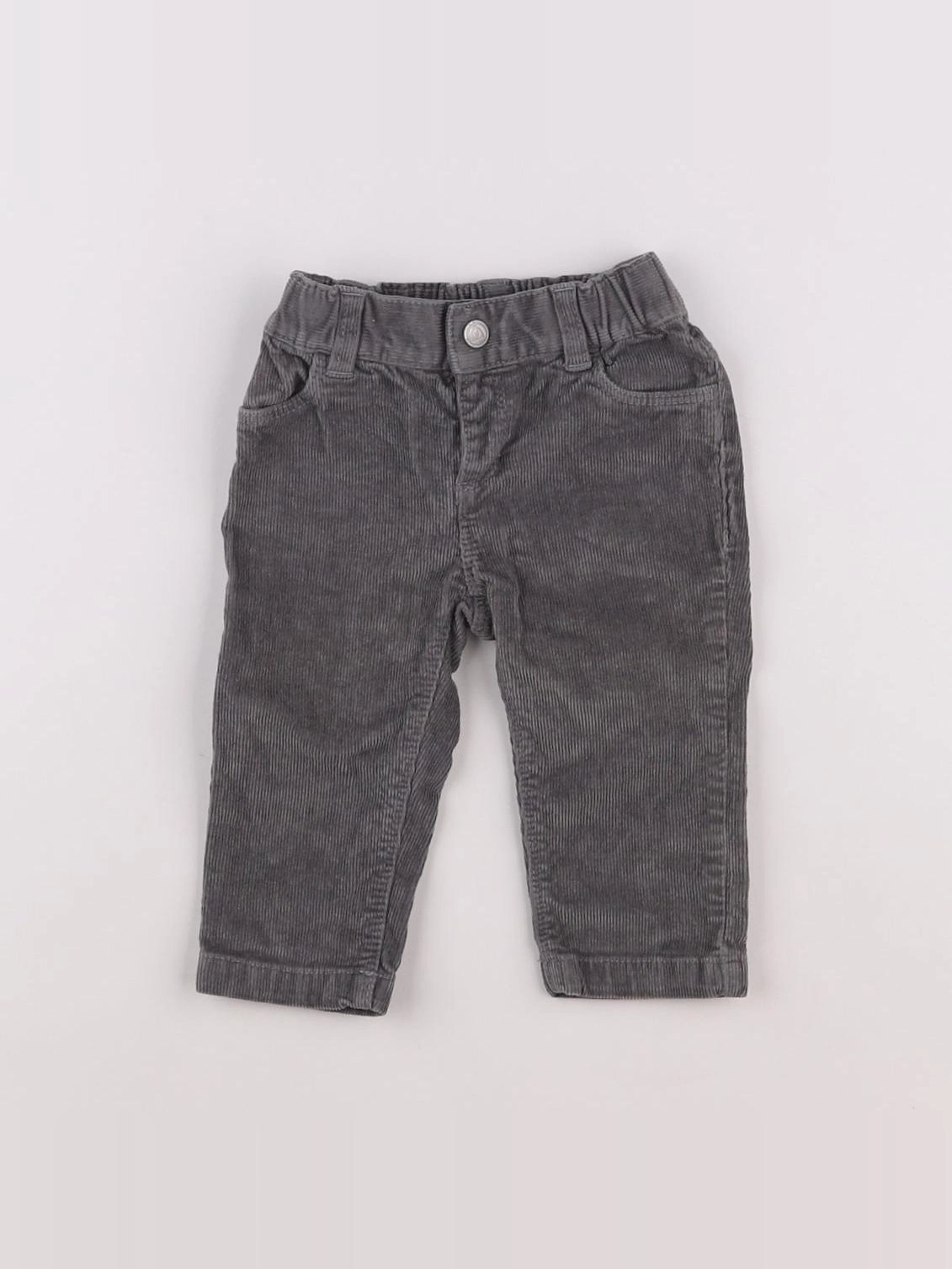 Petit Bateau - pantalon gris - 6 mois