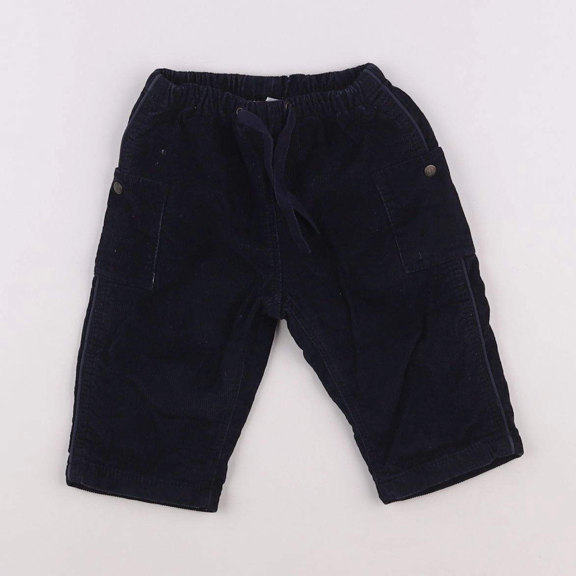 Petit Bateau - pantalon bleu - 6 mois
