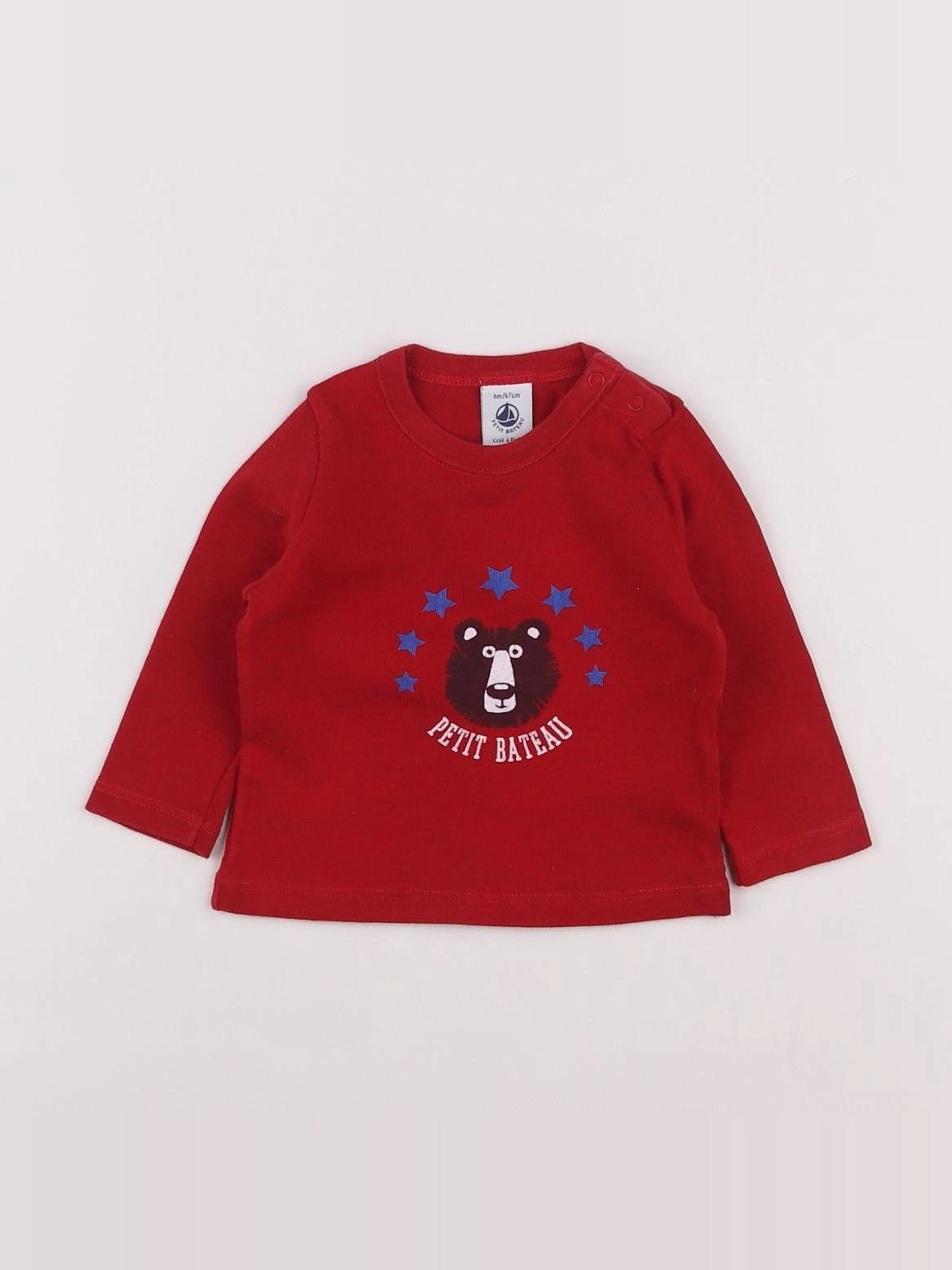 Petit Bateau - tee-shirt rouge - 6 mois