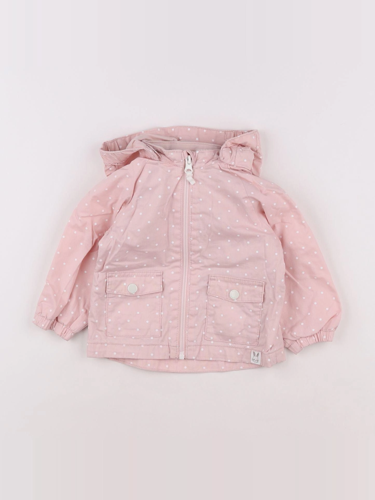 H&M - imperméable rose - 6/9 mois