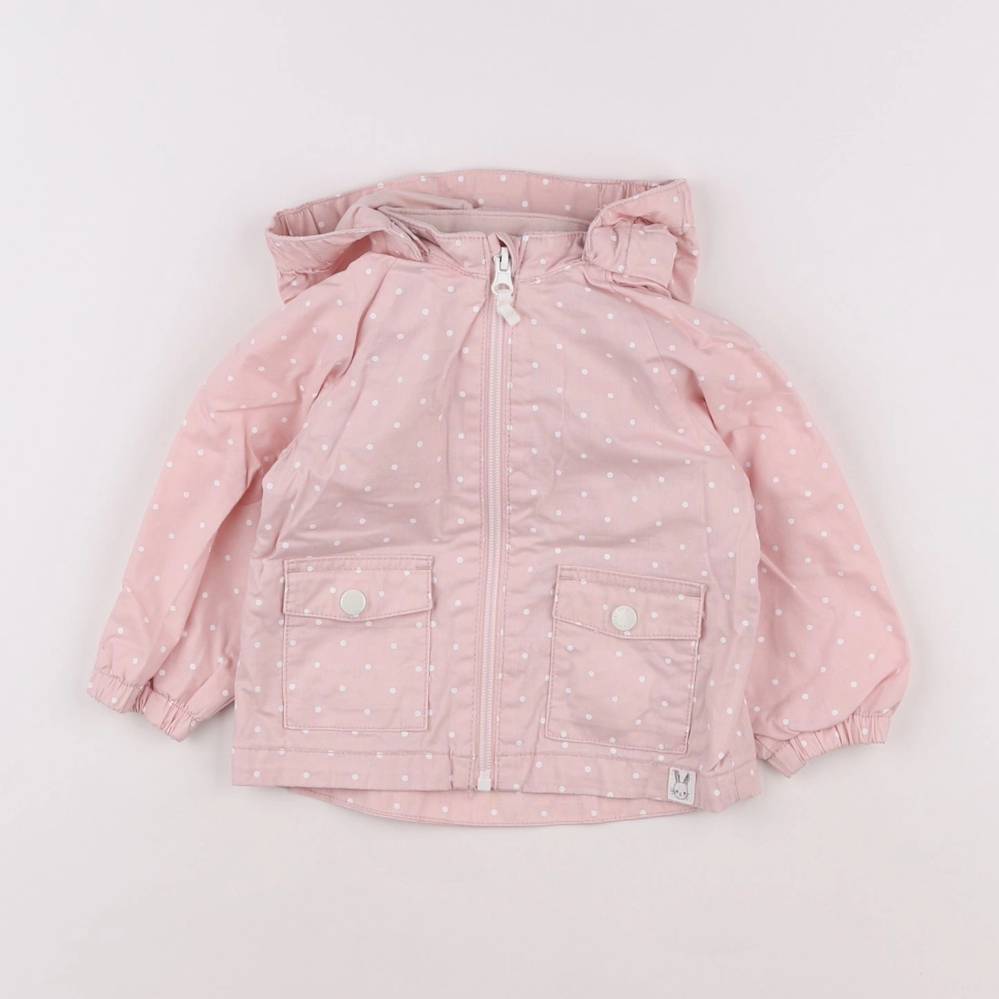 H&M - imperméable rose - 6/9 mois