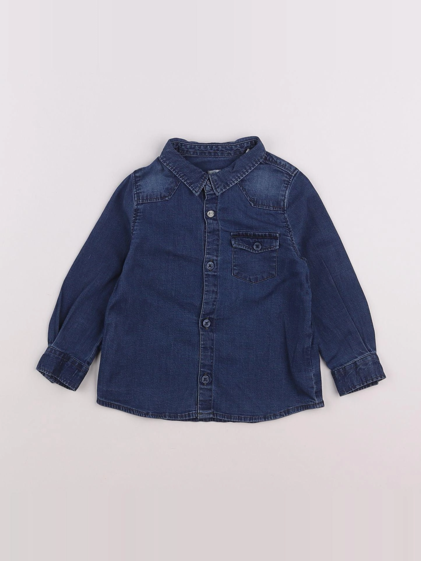 IKKS - chemise imprimé au dos bleu - 18 mois
