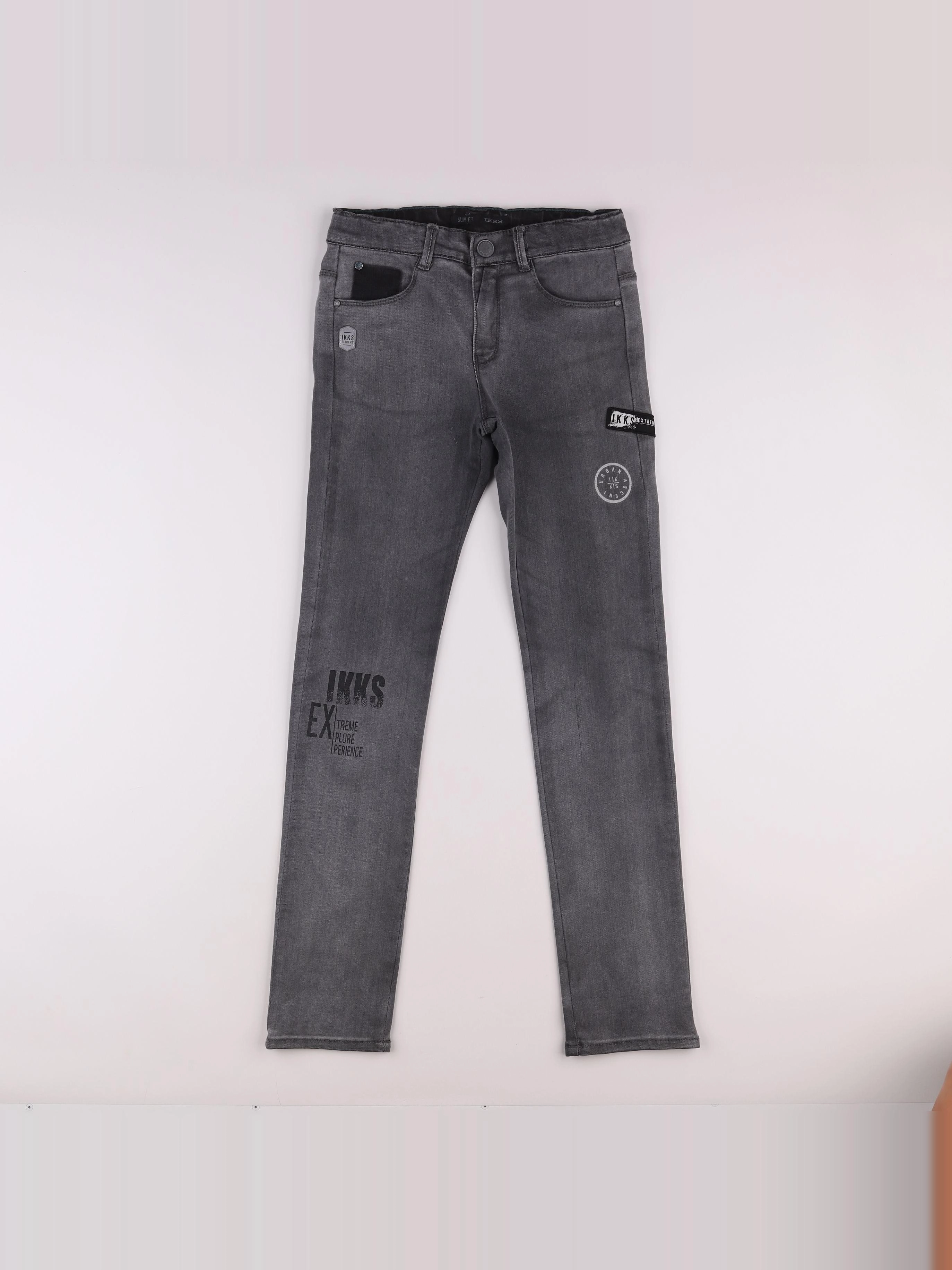 IKKS - jean gris - 12 ans